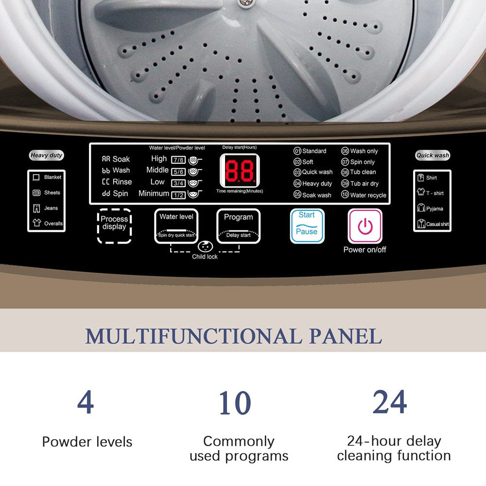 Portable Washing Machine. 17.7 Lbs Large Capacity Full Automatic Washing Machine