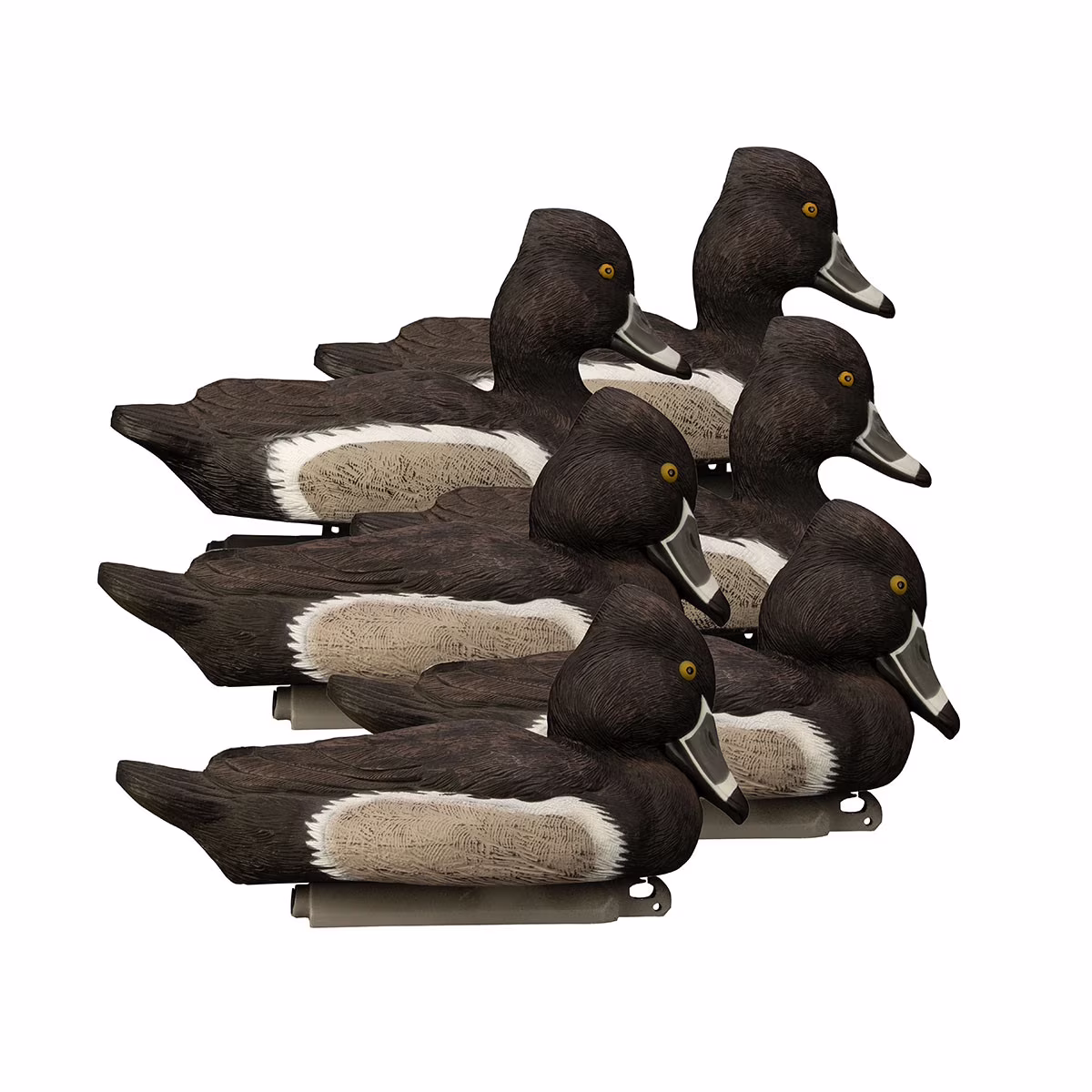 Battleship Ringneck Drakes Duck Decoys, 6 Pieces