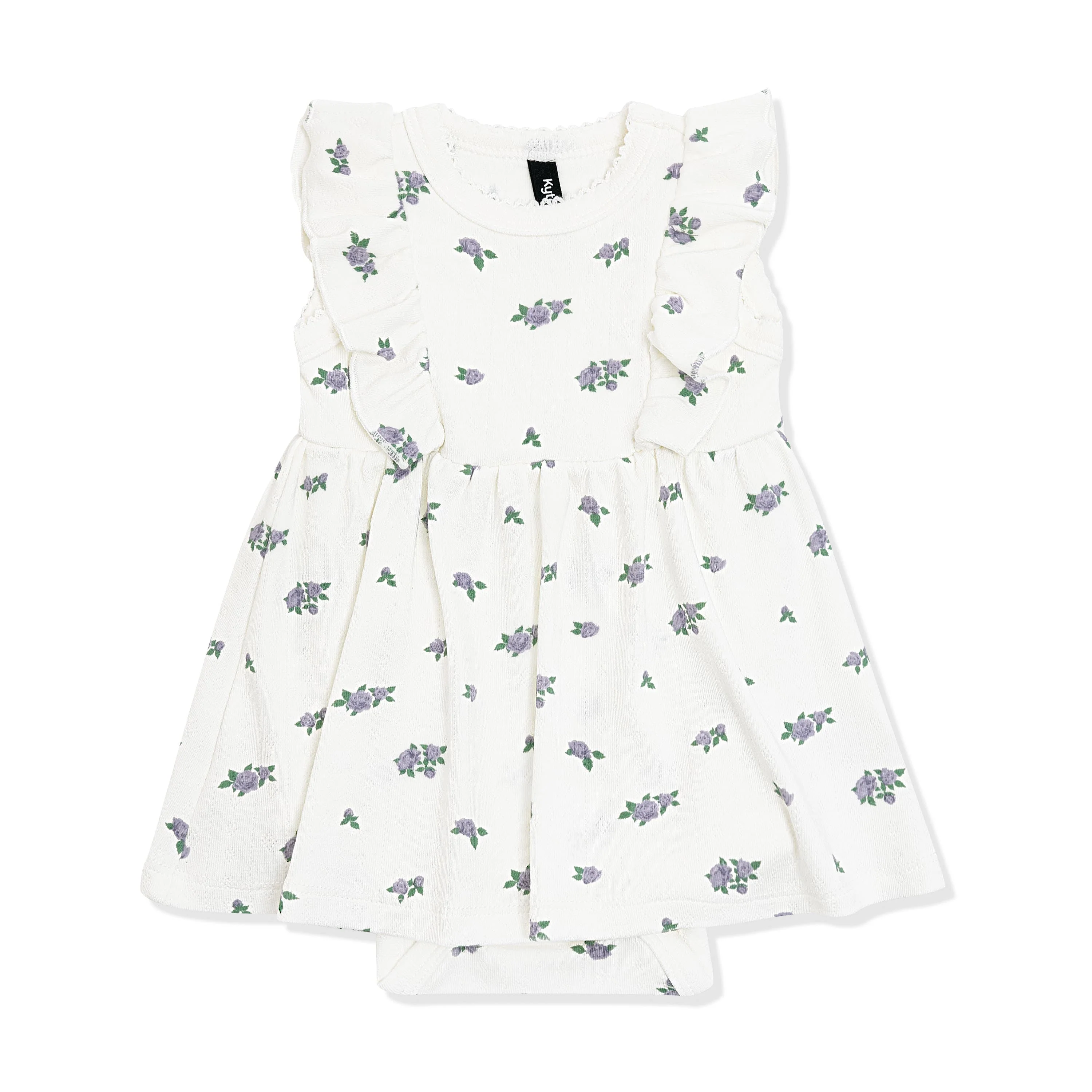 Pointelle Bodysuit Dress in Spray Rose