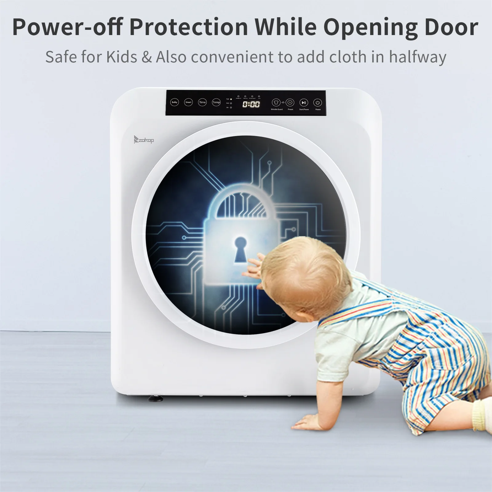 Ktaxon 3.5 Cu. Ft. Compact Electric Dryer, White