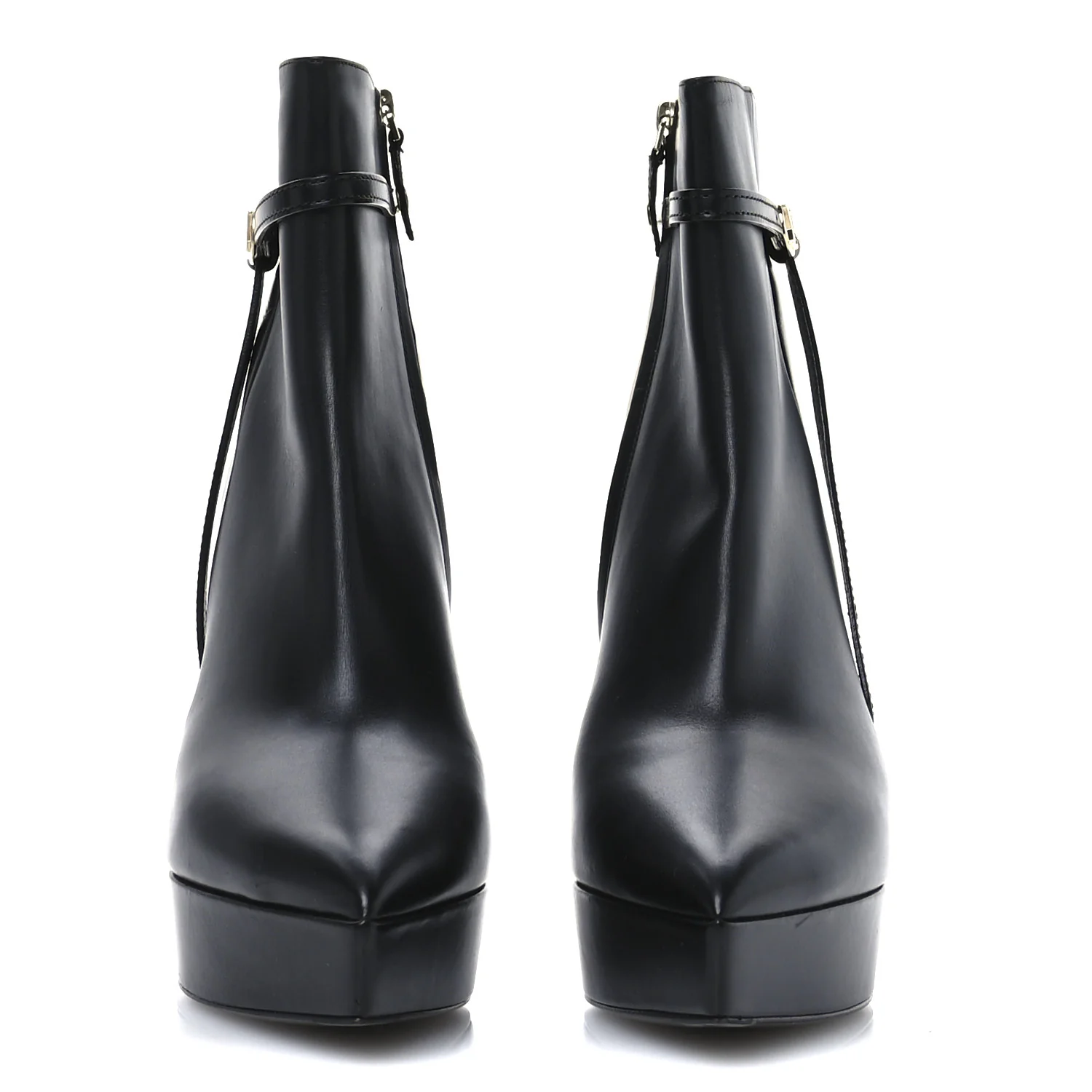 Calfskin LV Roxy Platform Ankle Boots 41 Black