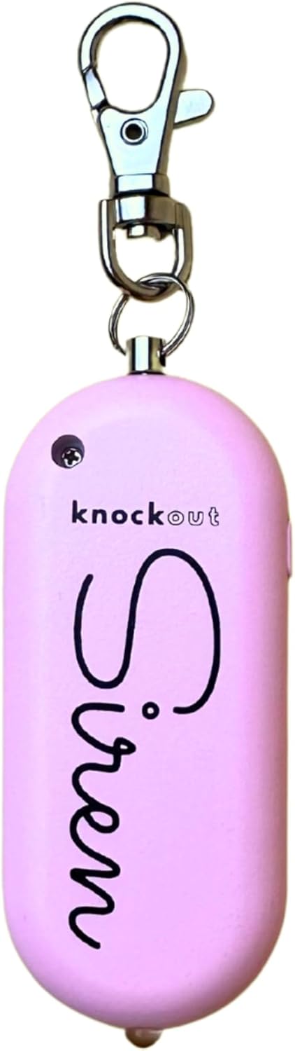 Knockout Siren - Periwinkle - Personal Security Alarm Keychain - Rechargeable - Easy to Use - Super Loud,130 DB, LED Flashlight, Emergency Safety Alarm for Women, Men, Children, Elderly - TSA Approved