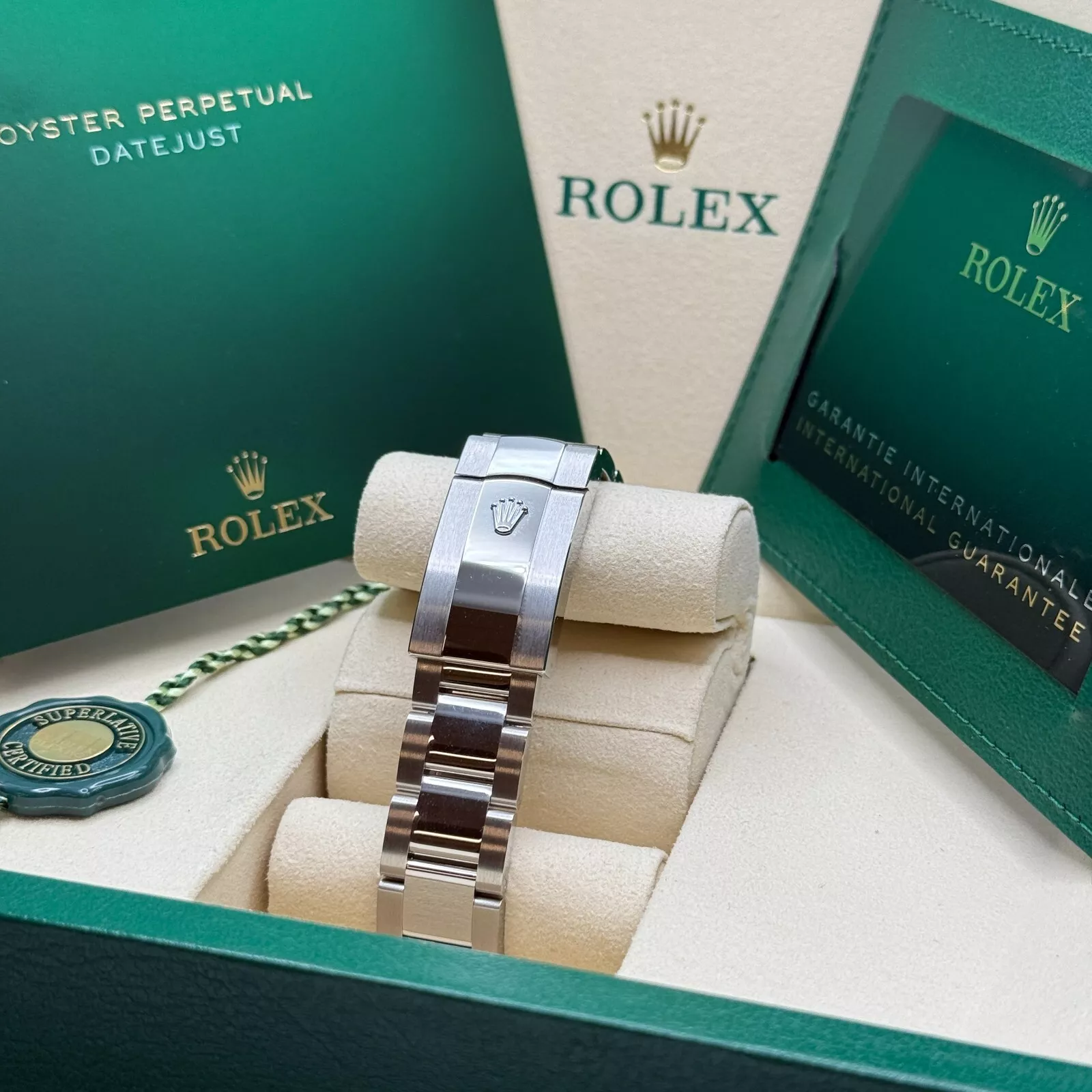 [Super Clone]RLX  Datejust 36mm 126234-0052 Green Index Dial Stainless Steel Fluted Bezel Oyster