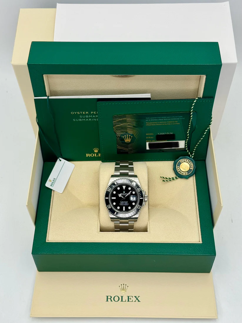 [Super Clone]Rolex Submariner 41mm Date Stainless Steel Black Dial Black Bezel - 126610LN