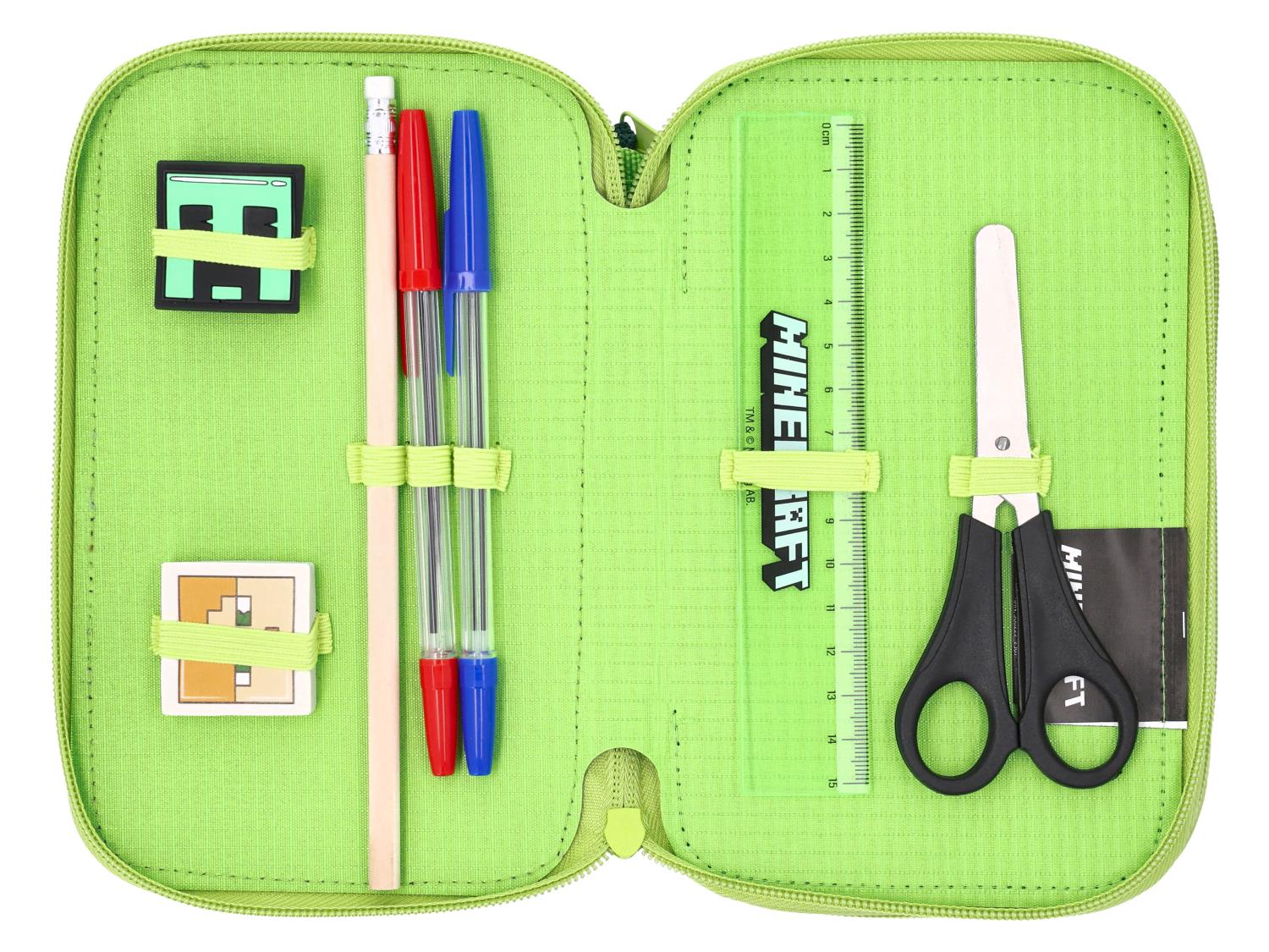 Minecraft Trousse  triple compartiment