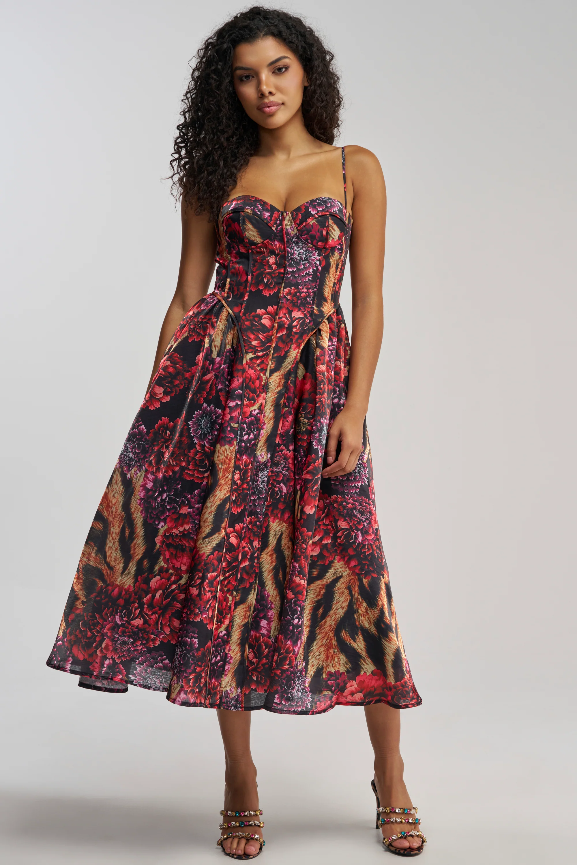 FEELING FLORAL MAXI DRESS IN TIGER MULTI - Akira Store