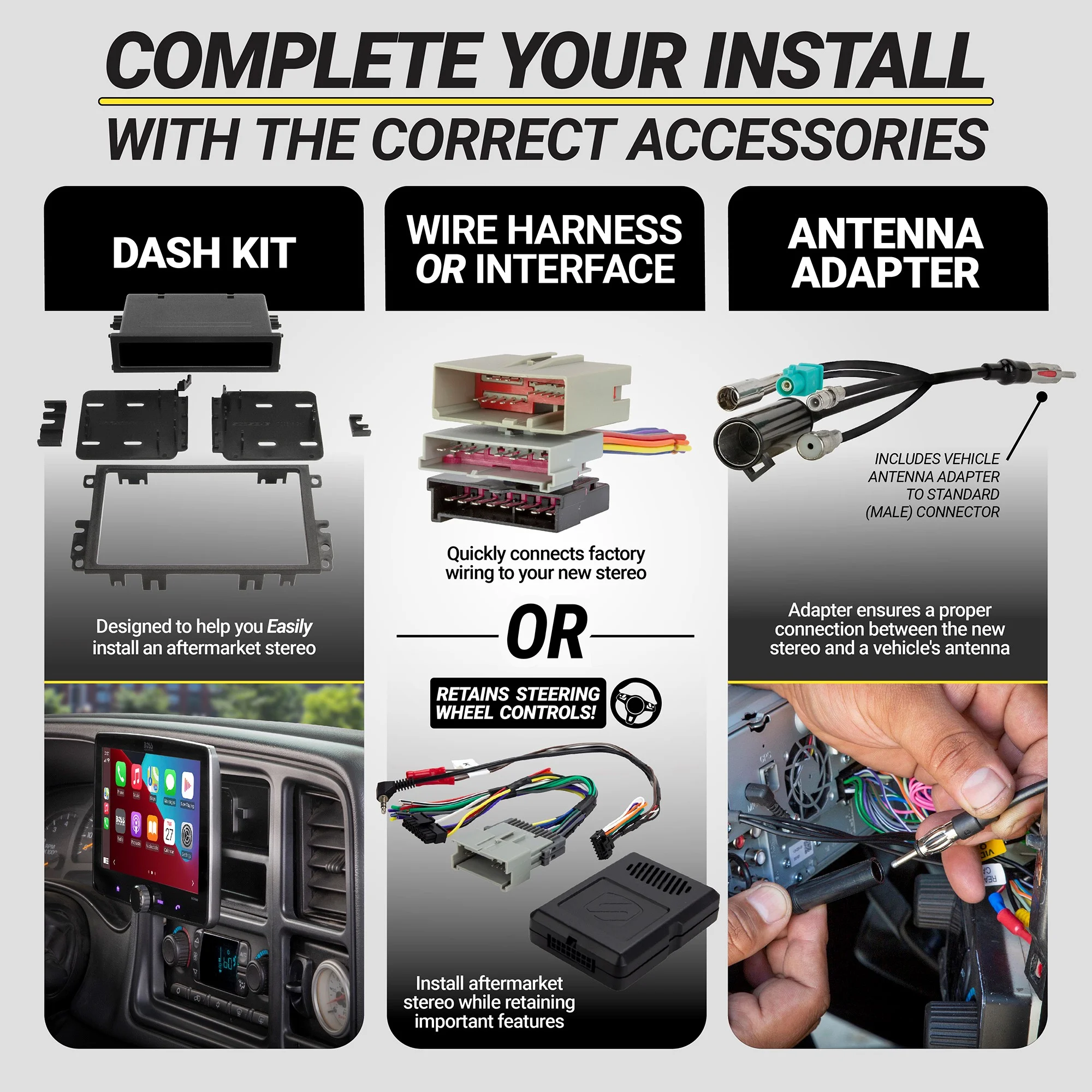 CP-71WA Single DIN 6.5" Color Touchscreen Car Stereo with Bluetooth Connected Apple CarPlay + Android Auto - Image 8