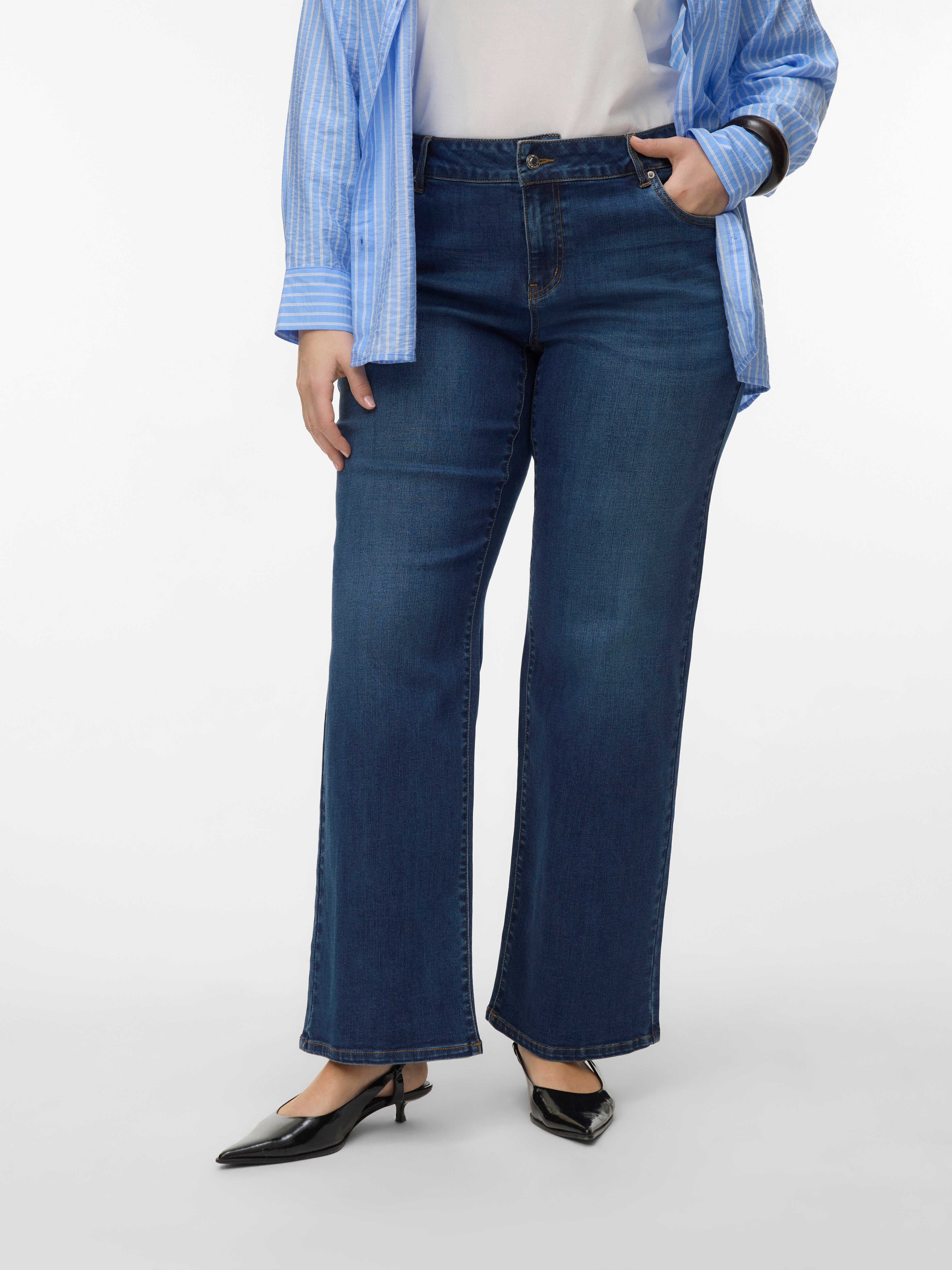 VERO MODA® VMCSTELLASTRETCH Mid rise Wide Leg Fit Jeans
