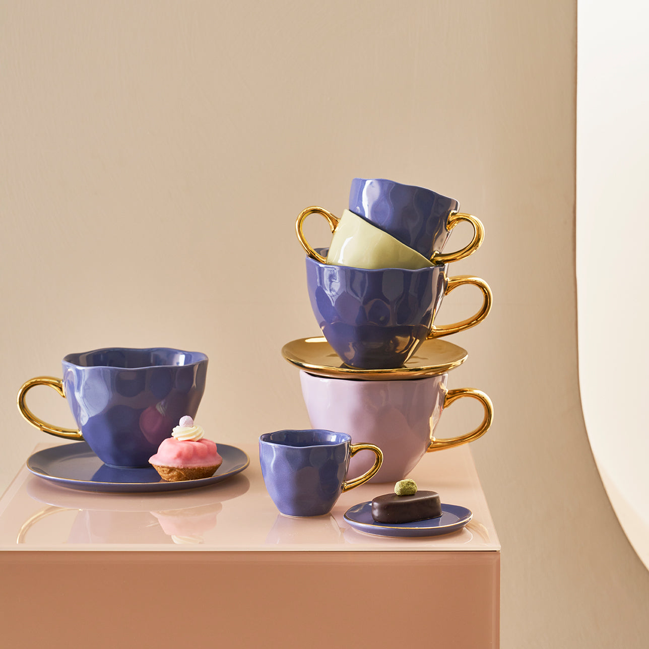 Urban Nature Culture Good Morning Cappuccino / Theekop - Purple Blue -