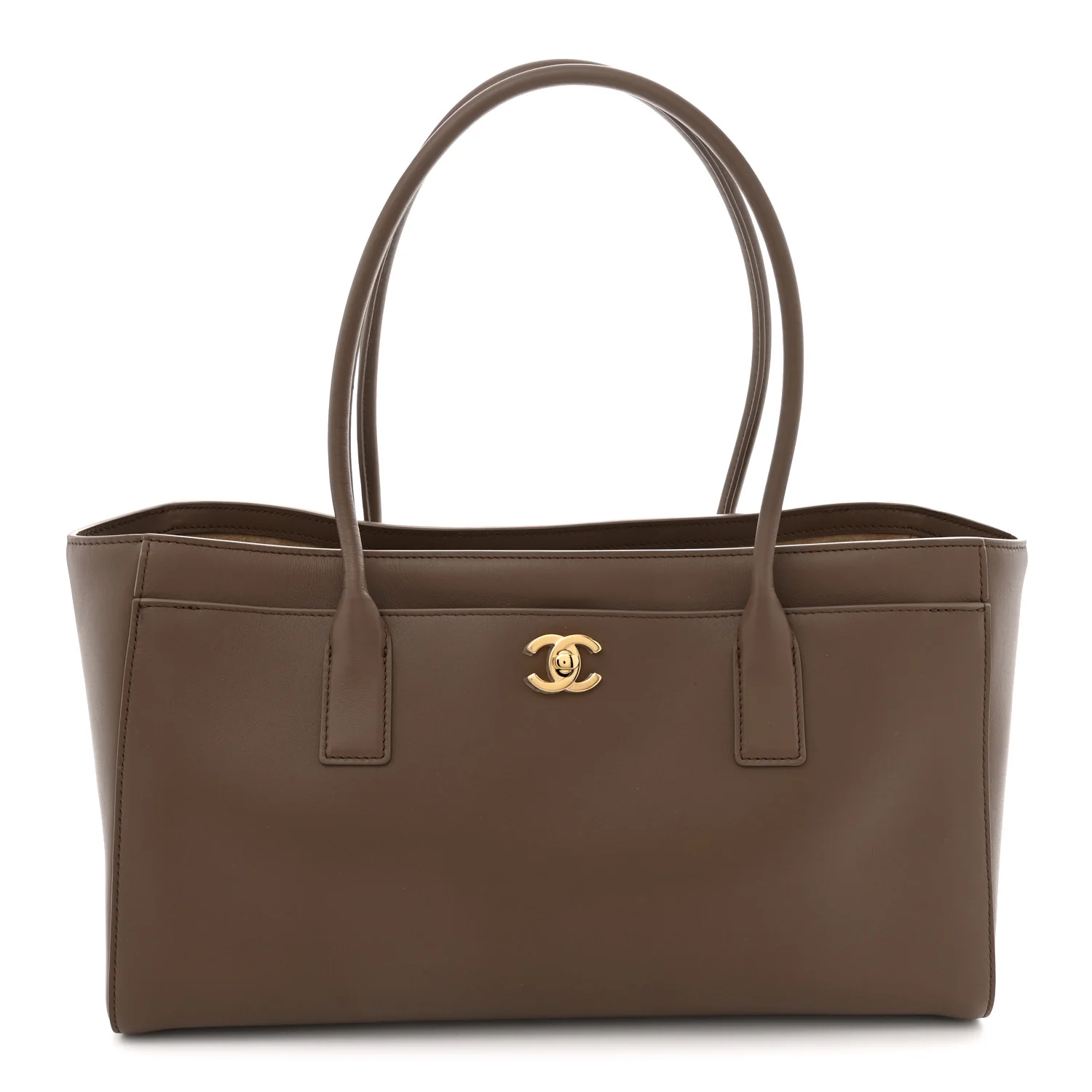 Calfskin Archetype Small Shopping Tote Brown