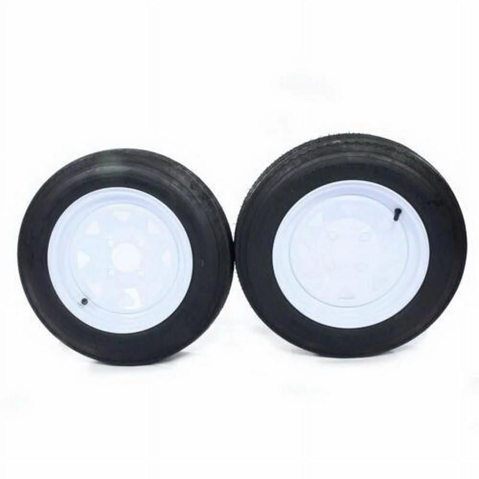 Ktaxon 1 Pair of Trailer Tires & Rims 4.80 - 12 480 - 12 4.80 X 12 4 Lug Wheel White Spoke 780 lb