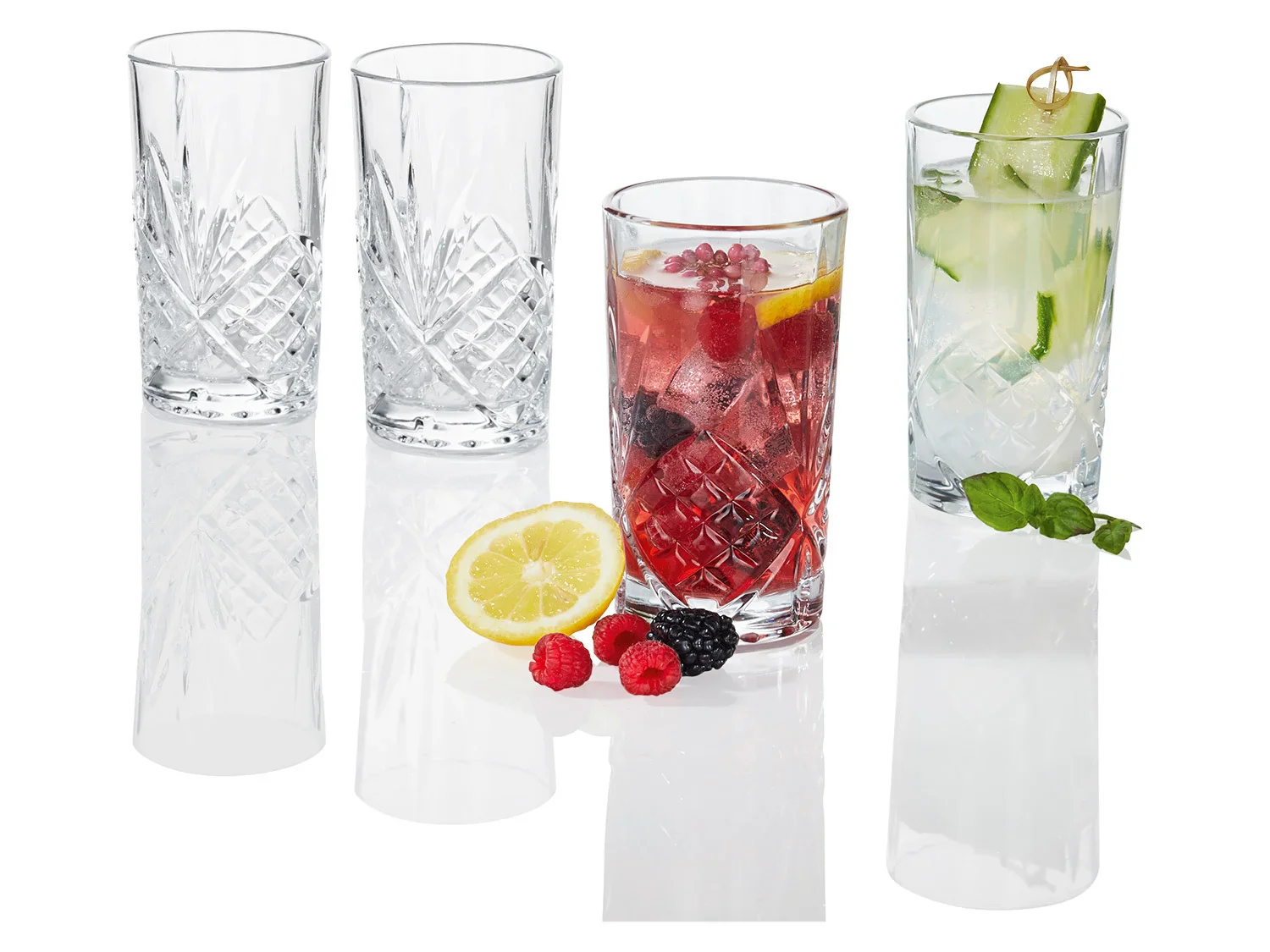 ERNESTO Lot de 4 verres  long drink ou  whisky