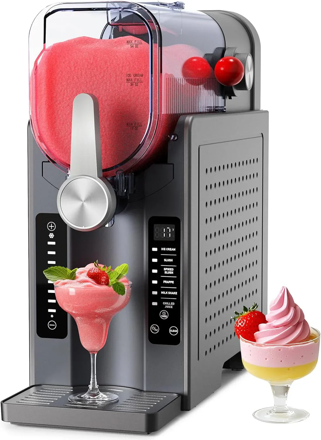 Machine à granita professionnelle pour boissons glacées, sans glace, avec écran LED