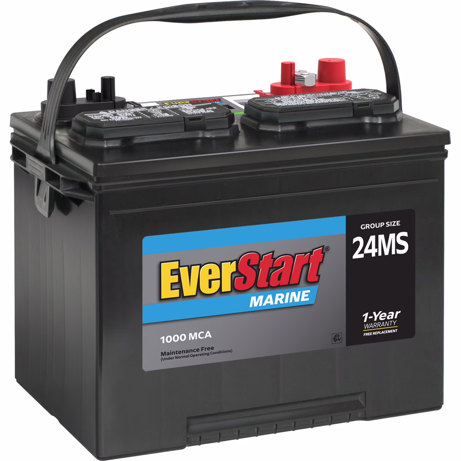 Lead Acid Marine Starting Battery, Group Size 24MS 12 Volt, 1000 MCA*(Single)