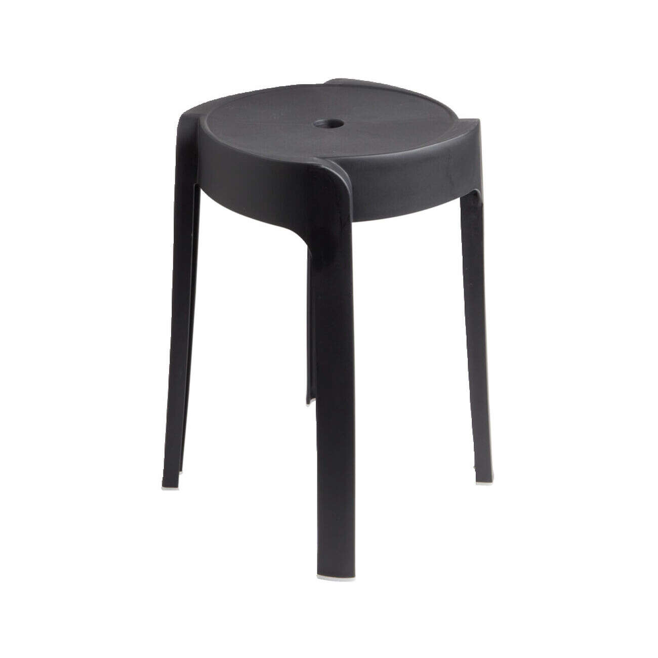 Tabouret plastique noir Firsty Ø26xH46cm