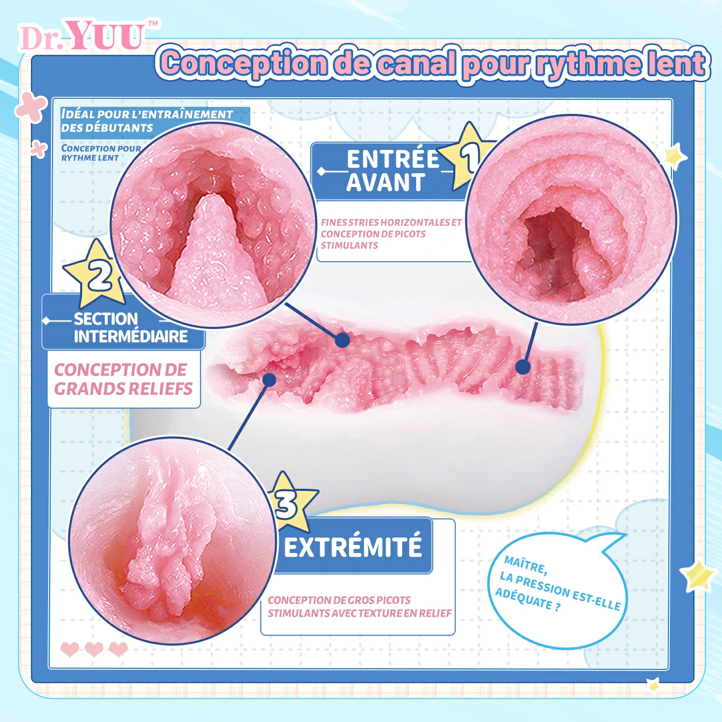 Canal interne doux et progressif du Savon Doux de Massage Star Bath