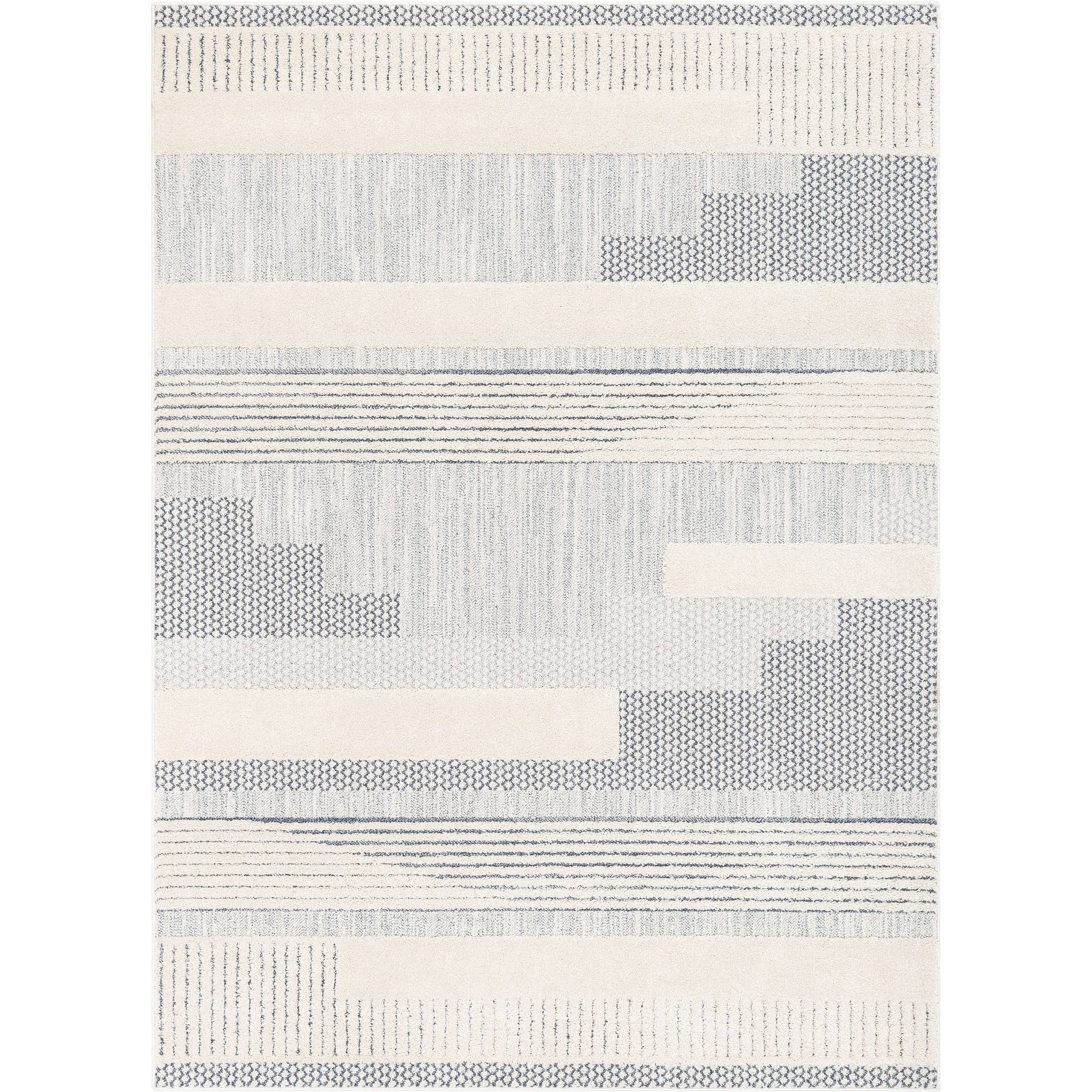 Well Woven Harlow Briar Tribal Geometric Abstract Light Blue Looped Pile Area Rug - 6'7