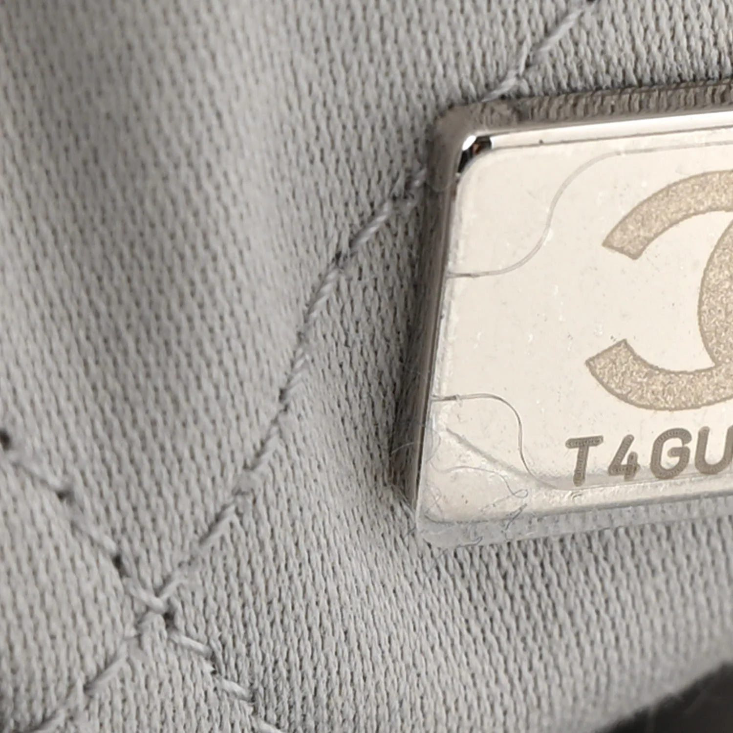Metallic Calfskin Quilted Chanel 22 Silver