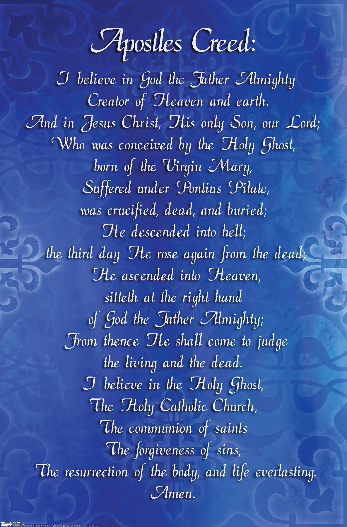The Apostle's Creed Wall Poster, 14.725 inch x 22.375 inch, POD9495SEC