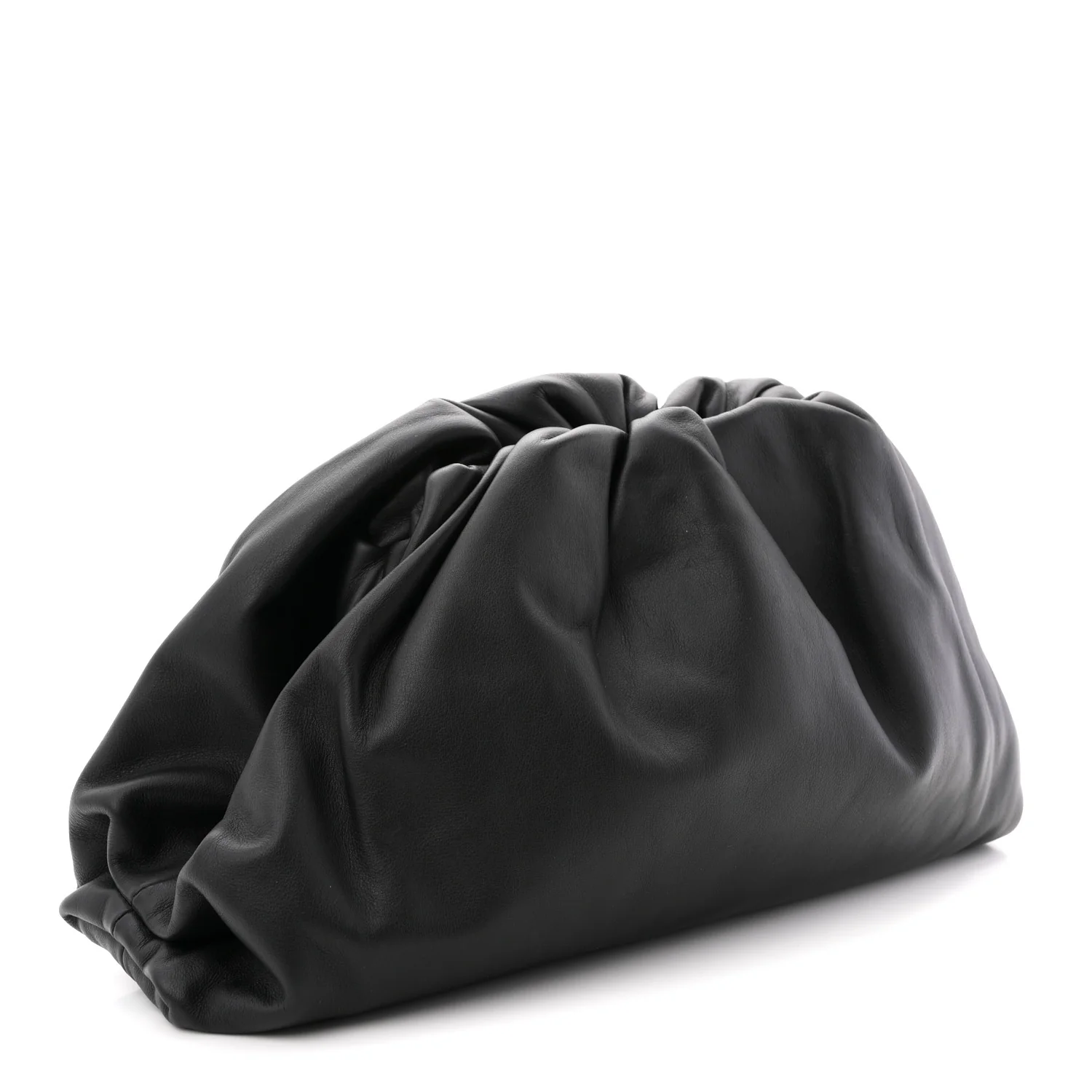 Smooth Butter Calf The Pouch Oversized Clutch Black