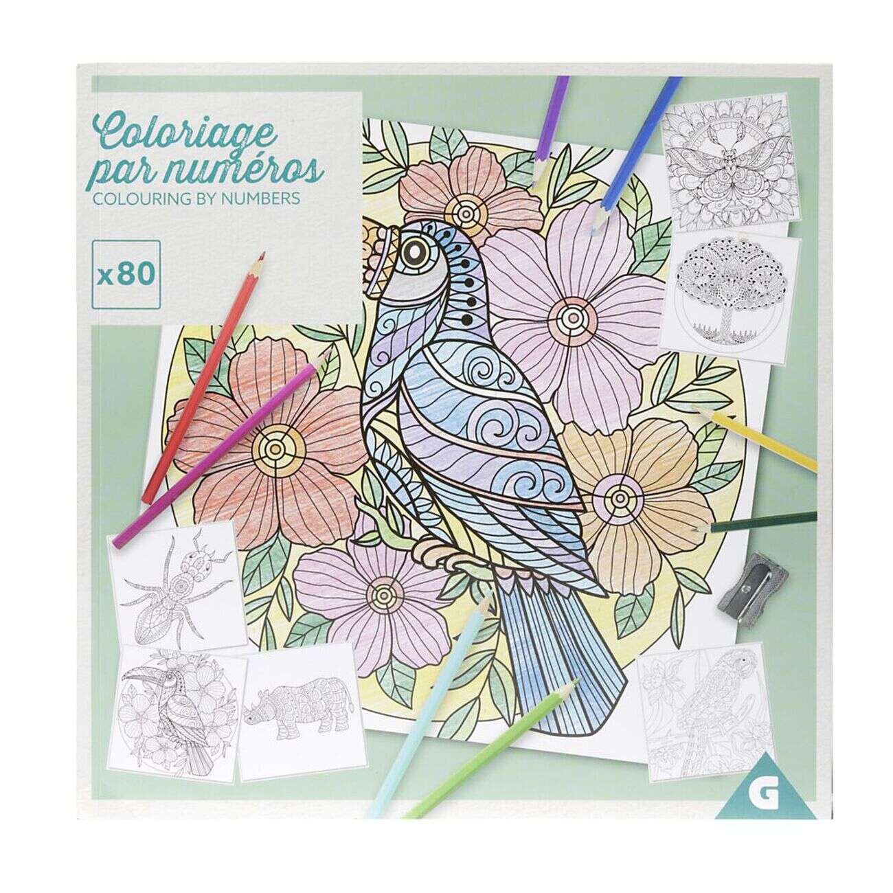 Cahier de coloriages au numéro 80 pages 22x44,6cm