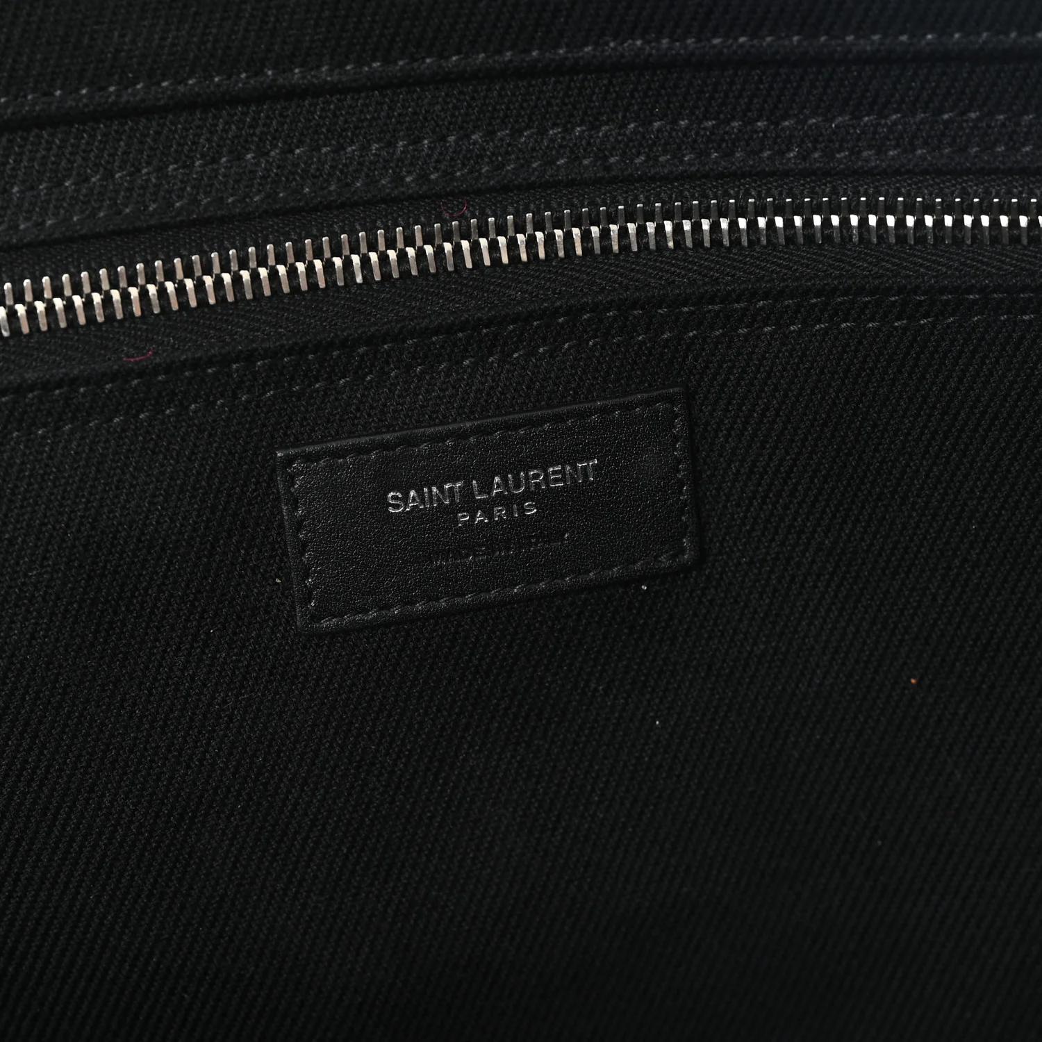 Linen Calfskin Rive Gauche Tote Black