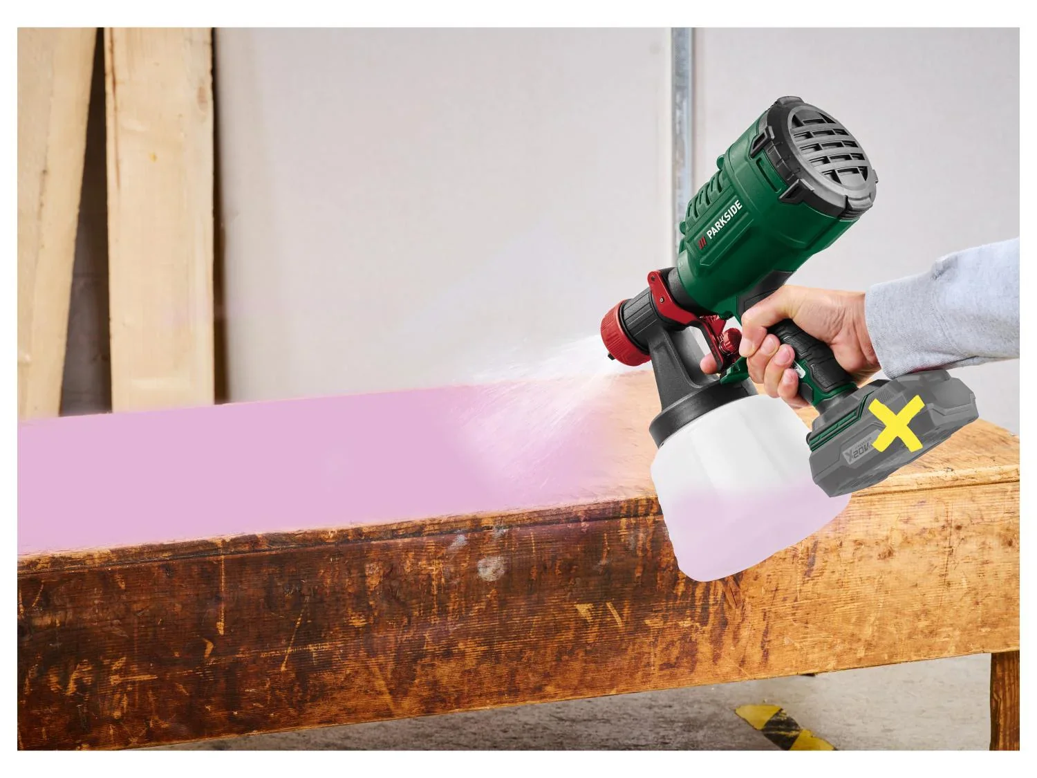 PARKSIDE Pistolet  peinture sans fil PFSA 20-Li B2, 1200 ml, 20 V