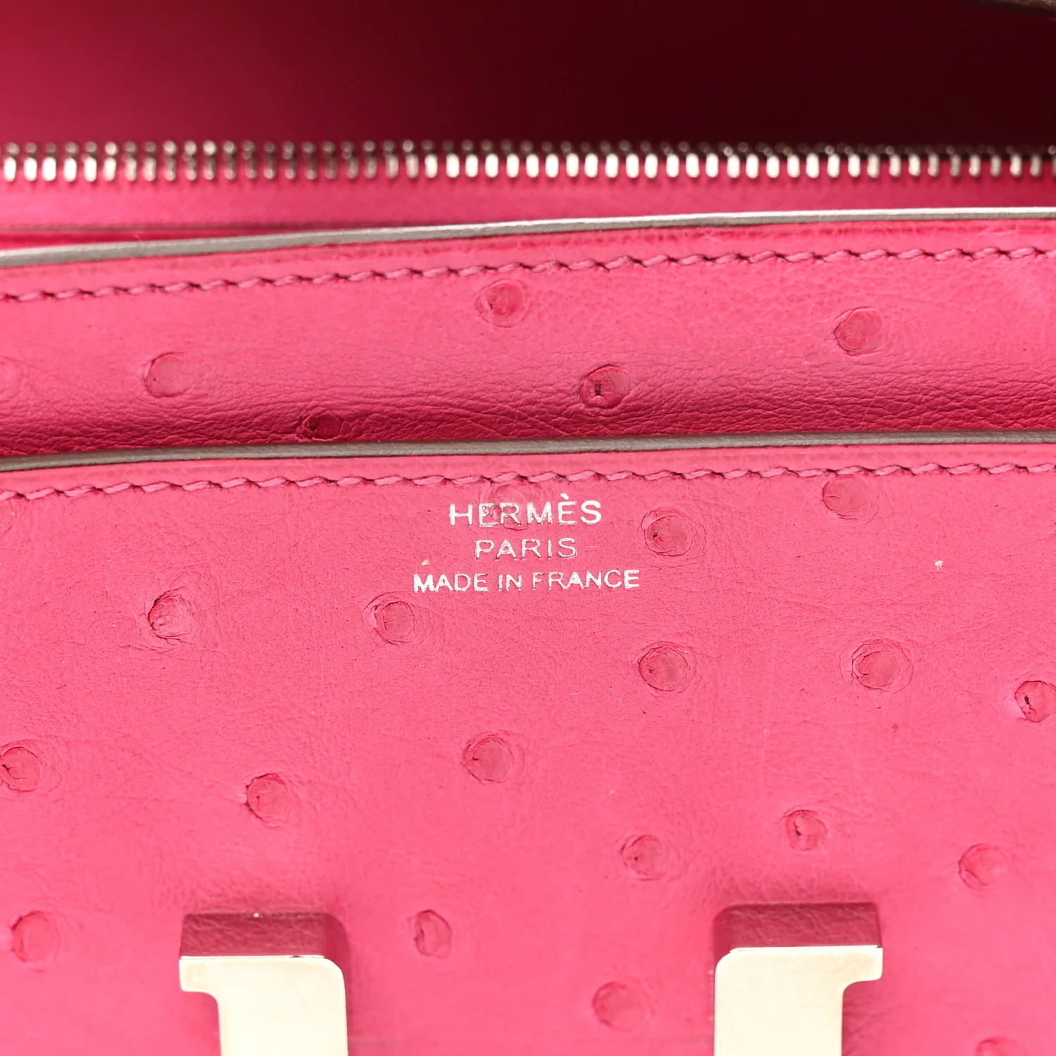 Ostrich Constance Long Wallet Rose Tyrien