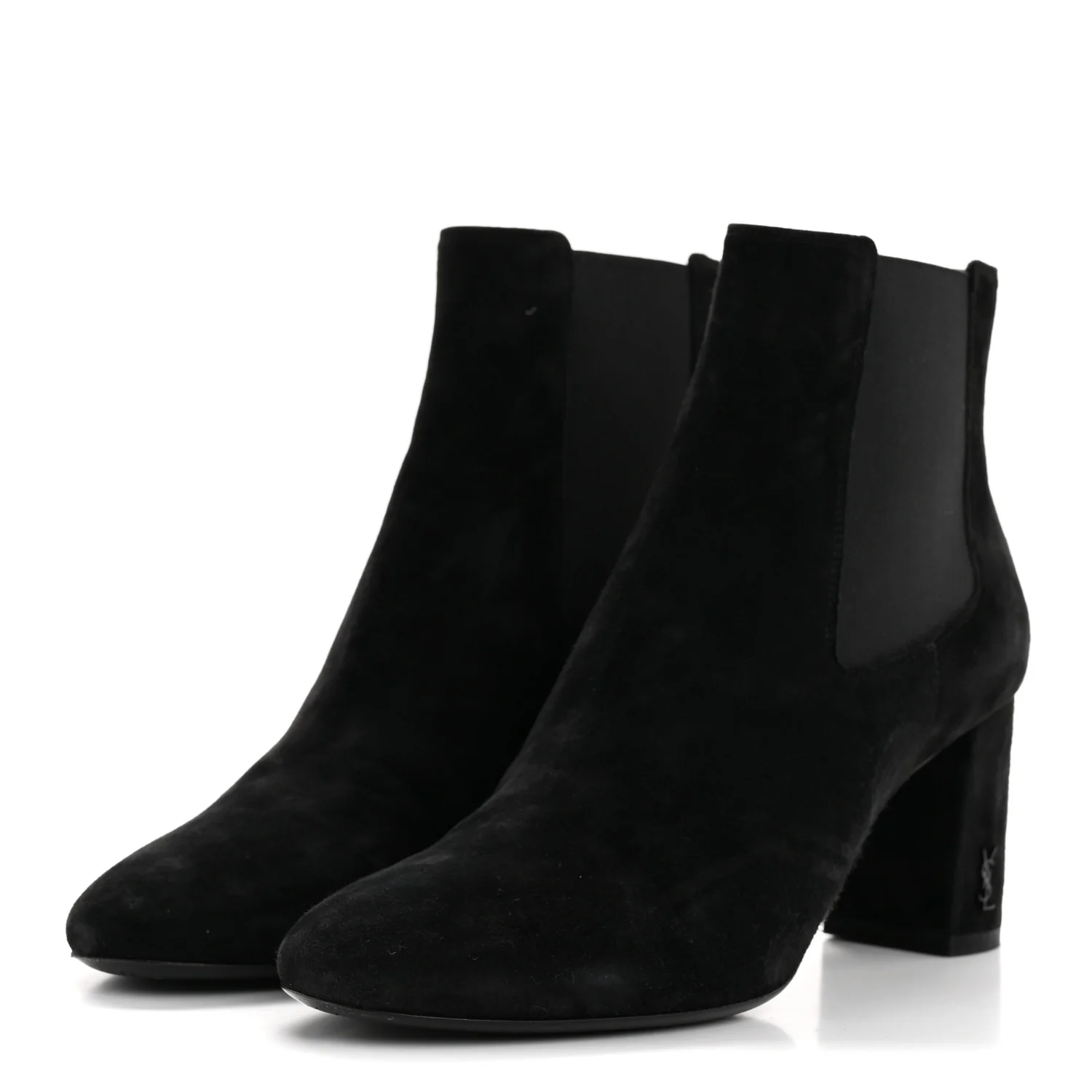 Suede Loulou Pin Booties 36 Black