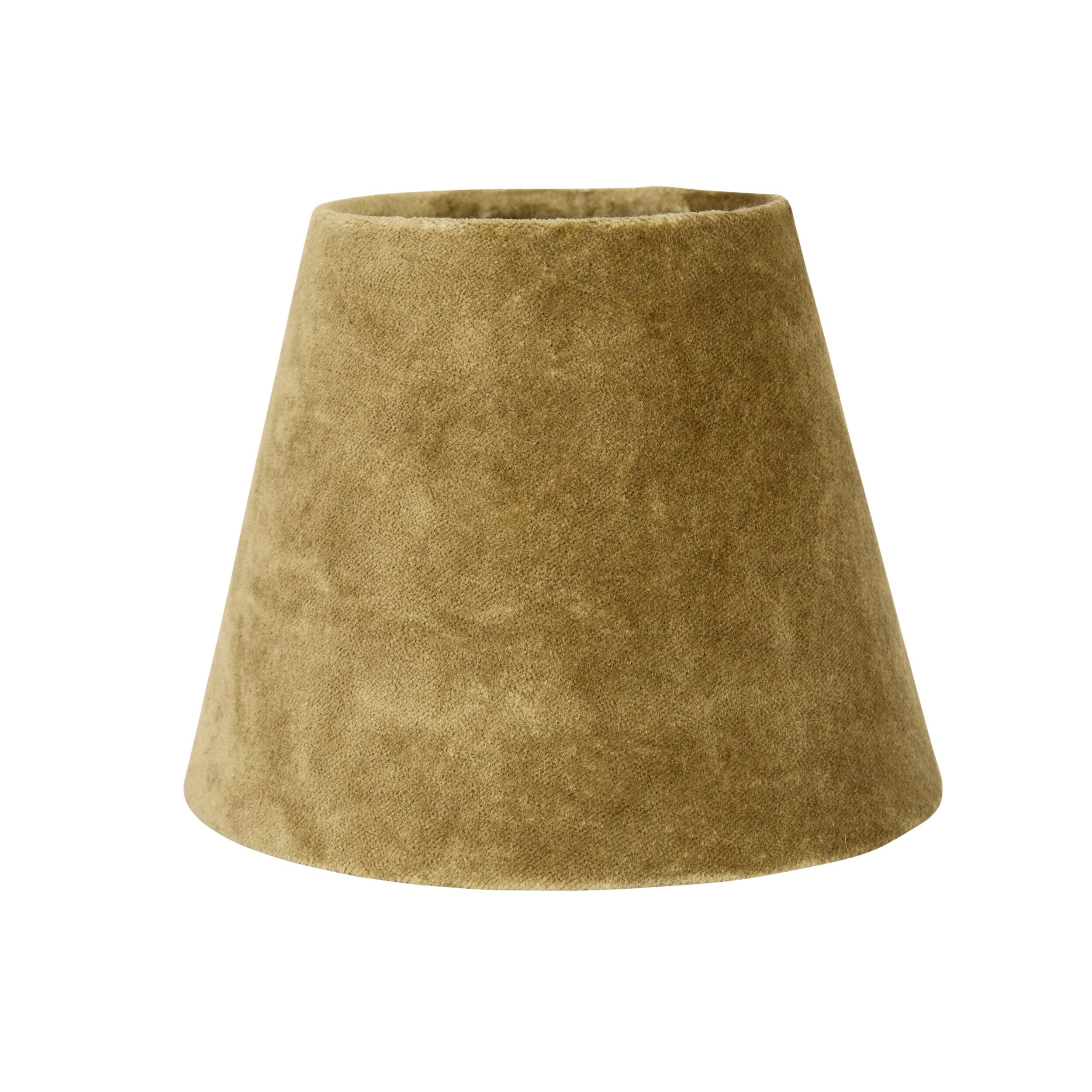 Tapered Velvet Shade Green 16x10x13cm
