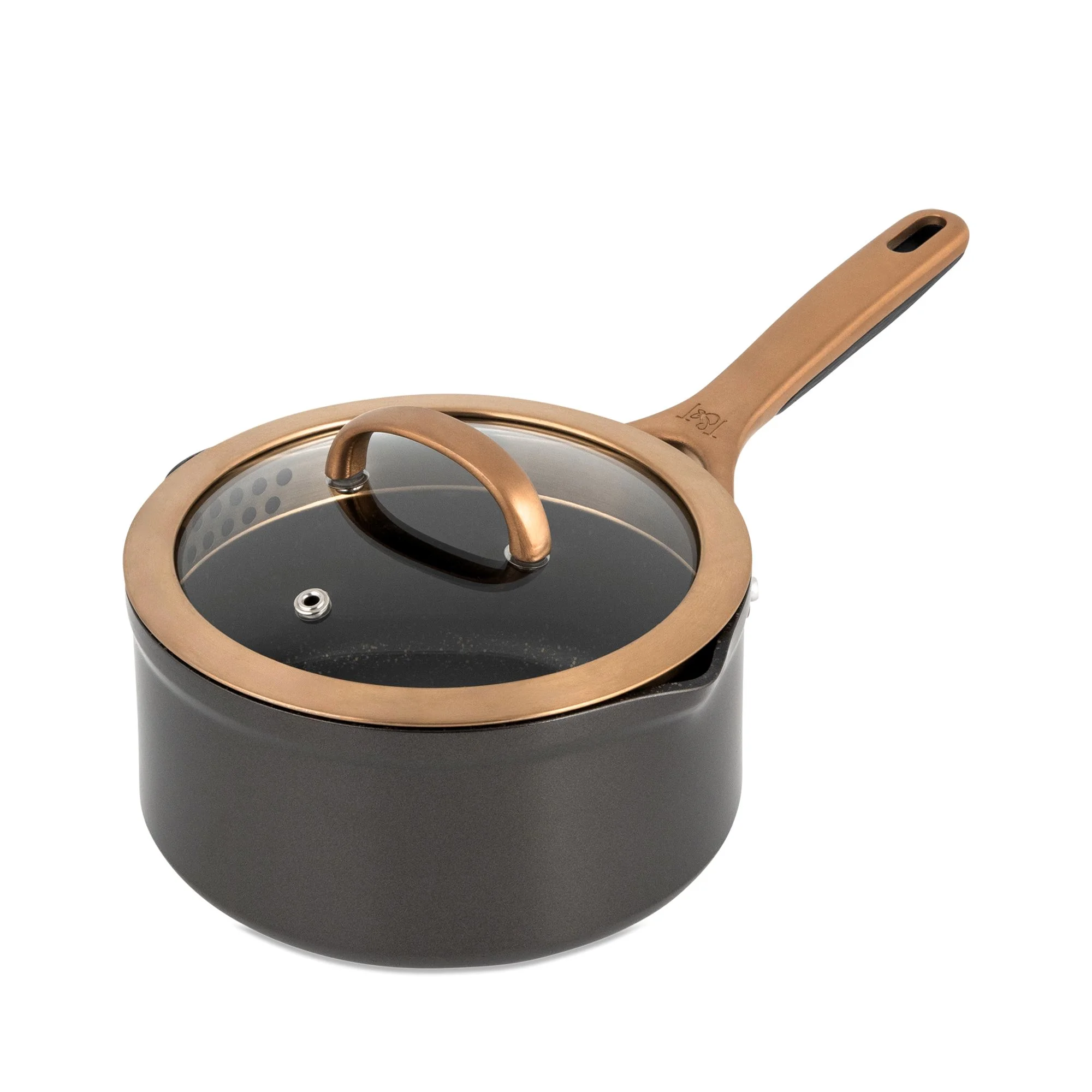 Thyme & Table Supreme 12 - Piece Non - Stick Cookware Set, Pots and Pans Set - Bronze