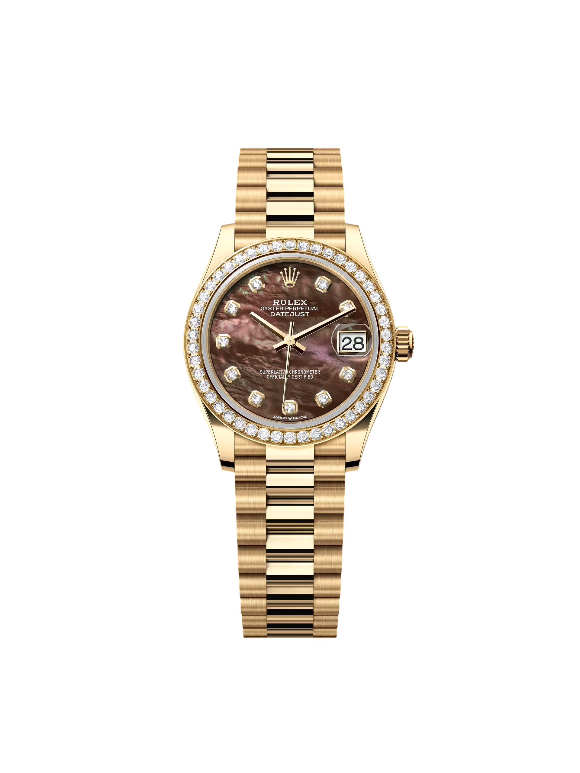 【Super Clone】RLX Datejust m278288RBR-0032 Black Mother-of-Pearl 31mm Dial President Bracelet Watch