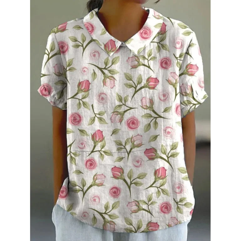 ATELIER ÉLÉGANCE | CHEMISE FLORALE RÉTRO POUR FEMME