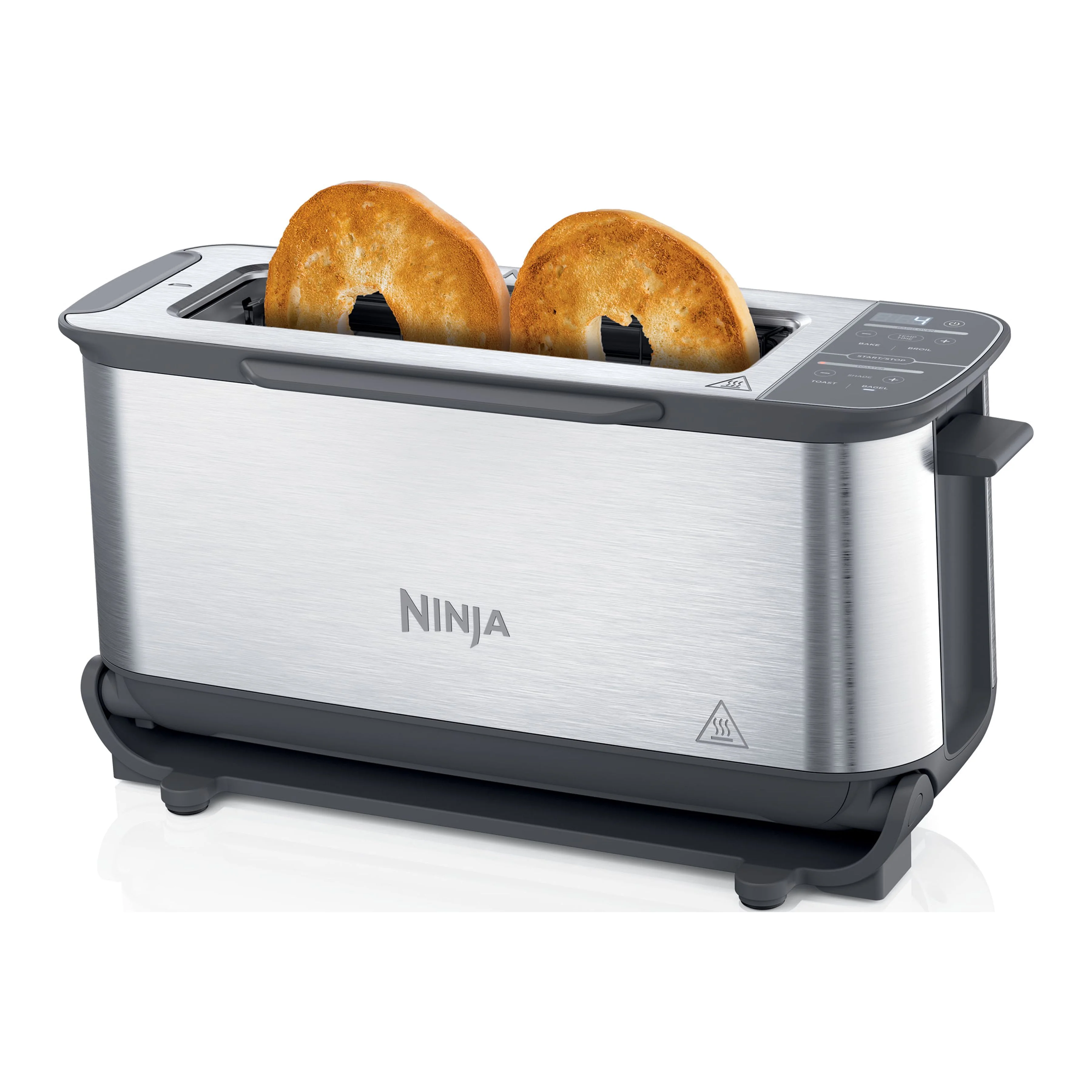 Ninja? Foodi? 2 - in - 1 Flip Toaster, 2 - Slice Toaster, Compact Toaster Oven, Snack Maker, 1500 Watts, ST100