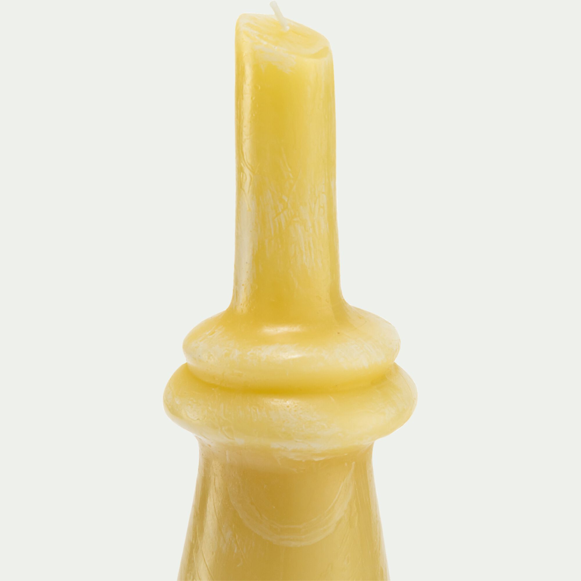 DOLINA - Bougie déco contemporaine H26cm - beige