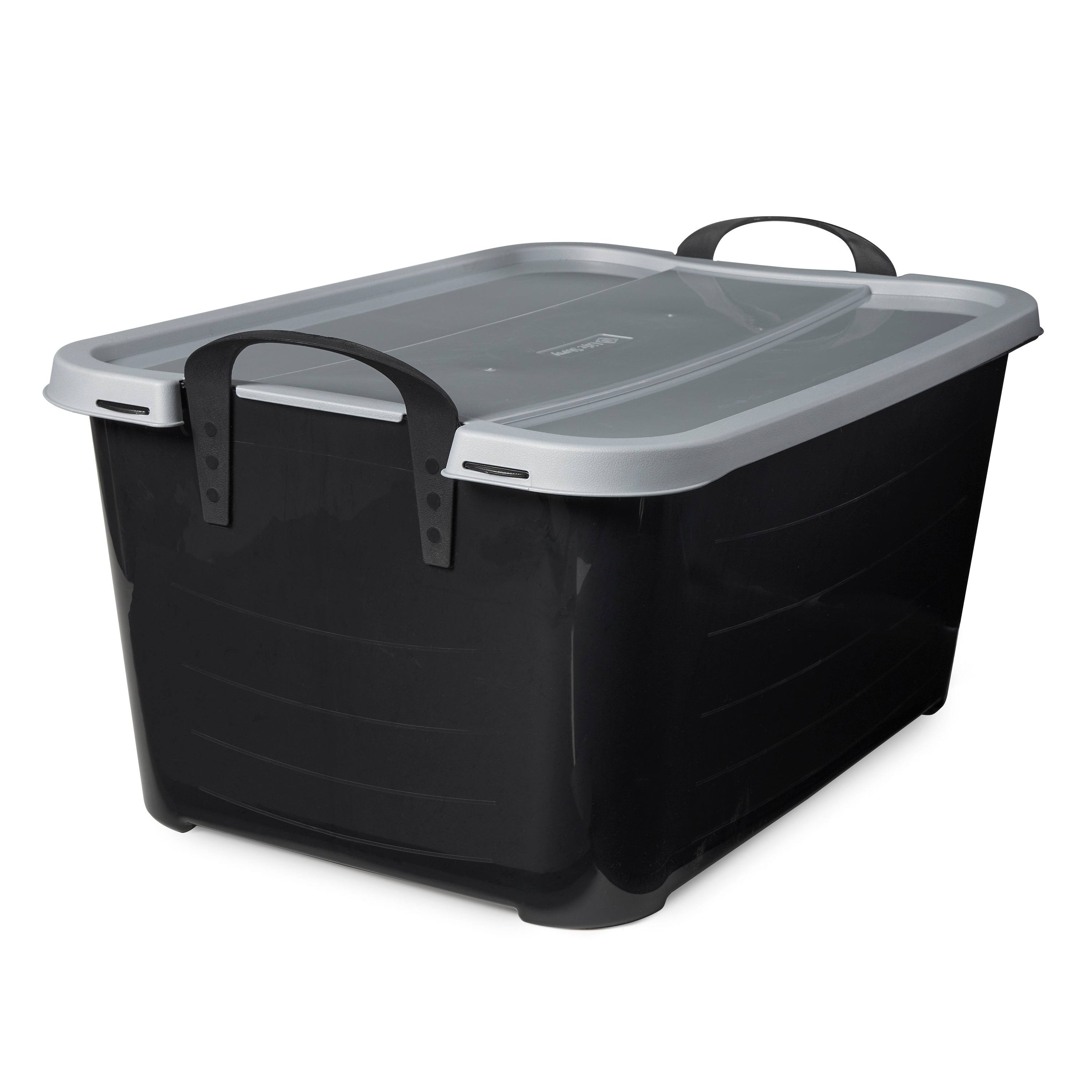 Life Story 55 Quart Black Locking Stackable Organization and Storage Container