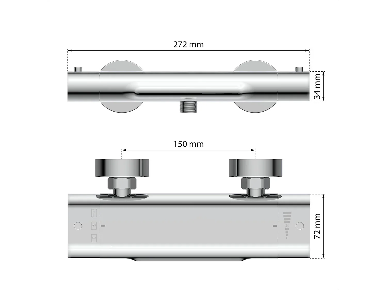 Eisl Mitigeur de salle de bain CARNEO, avec thermostat