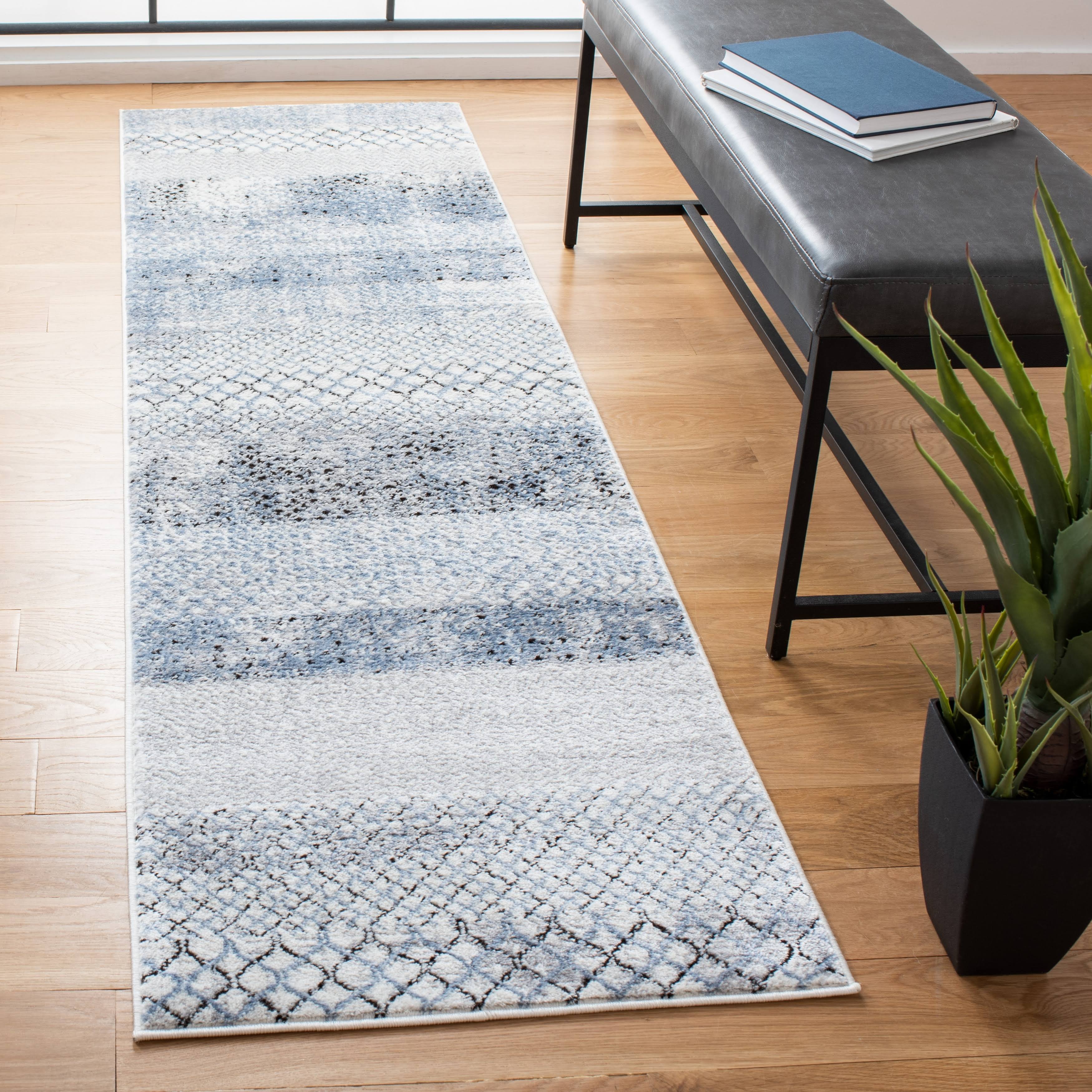 Safavieh 2 ft. 2 in. x 12 ft. Amelia 700 Runner Rug Grey & Light Blue
