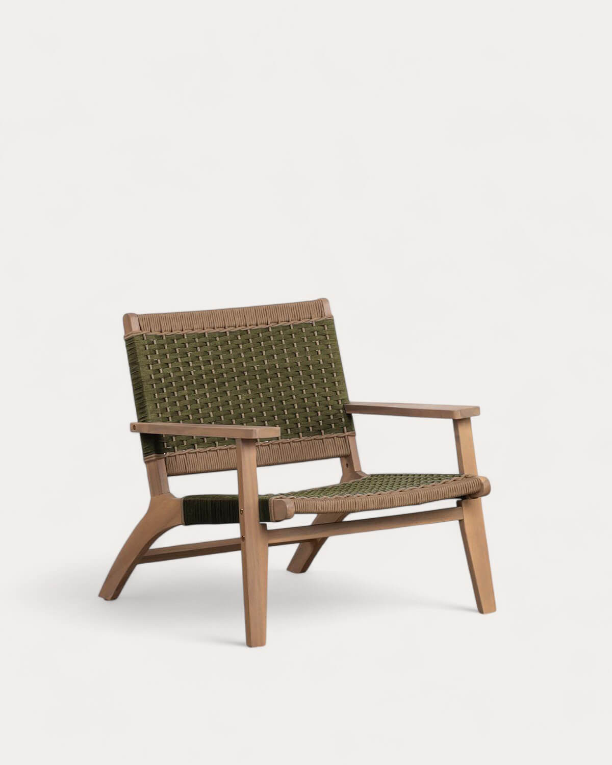 Mirle - Pack 2 Sillones de Jardín de Madera de Acacia y Cuerda Mirle