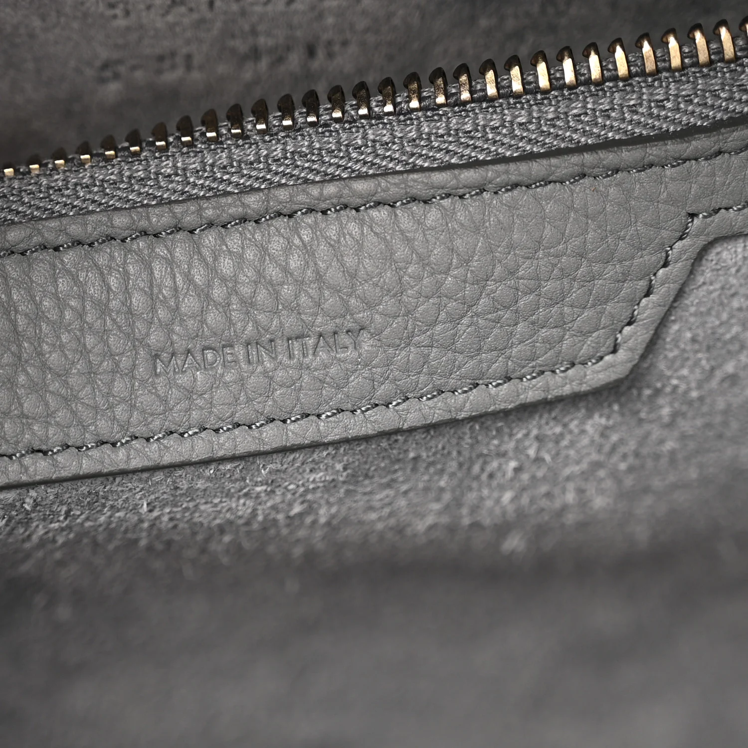 Baby Drummed Calfskin Micro Luggage Kohl