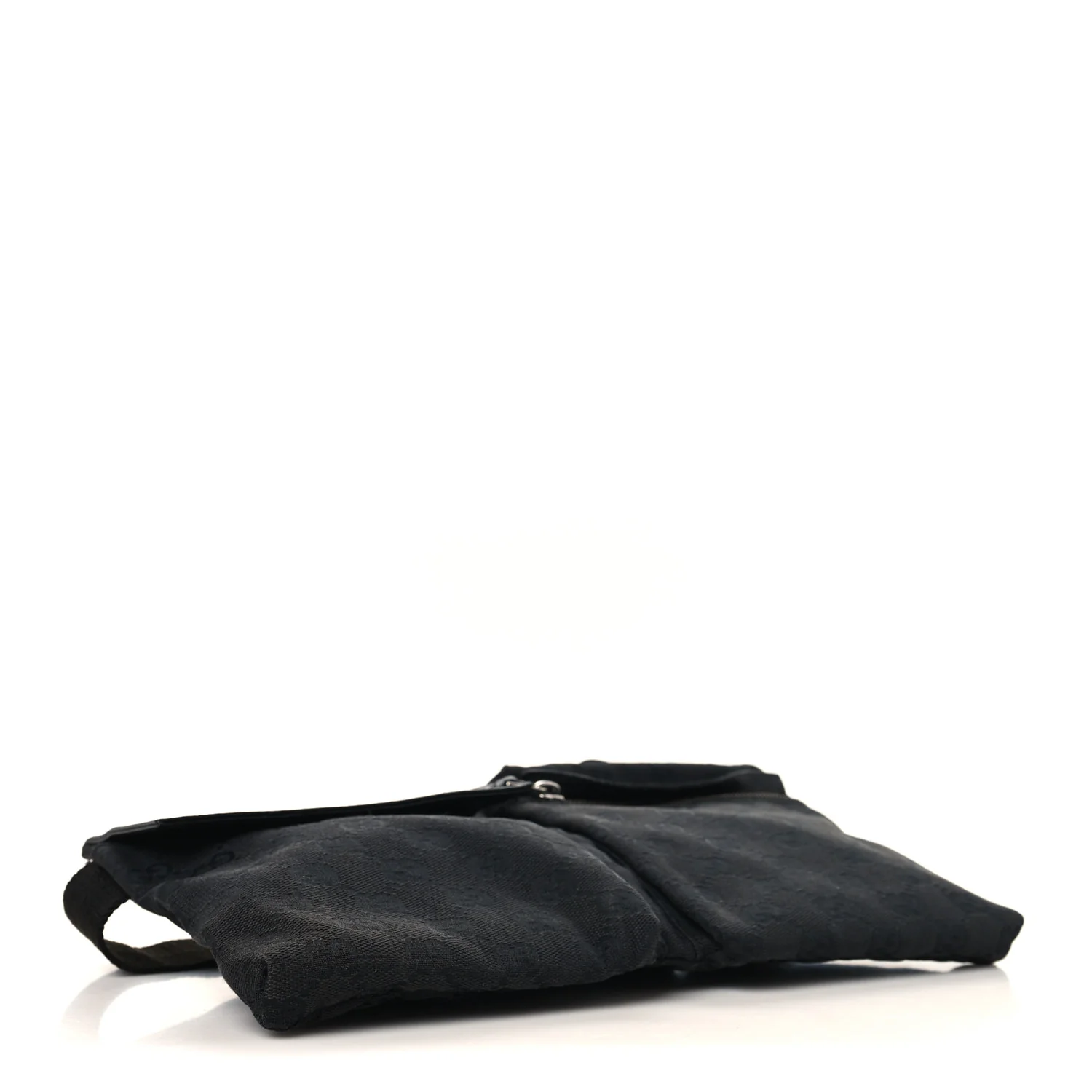 GG Monogram Double Pocket Belt Bag Black