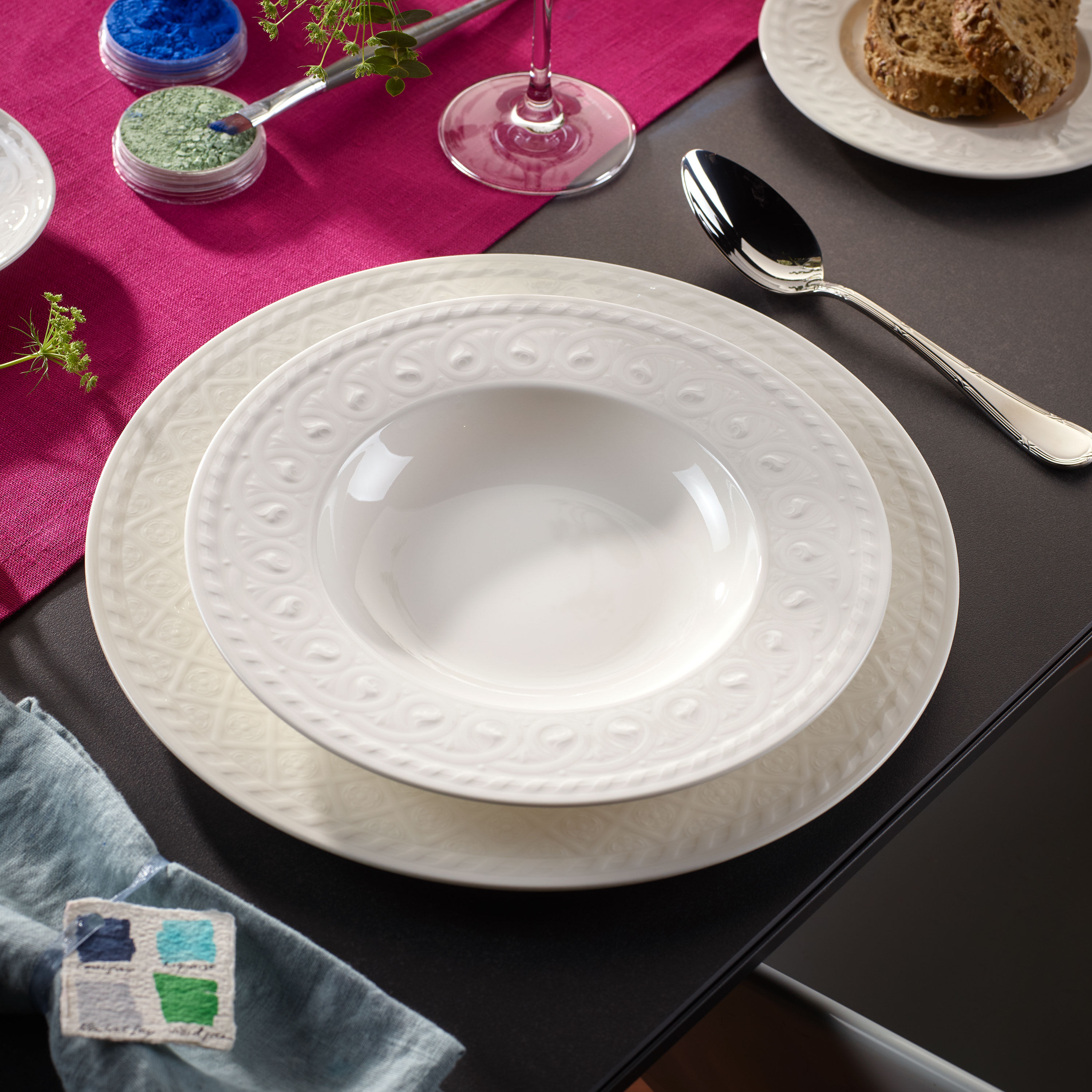 Cellini Soup bowl - White, 9.6'', Premium Porcelain