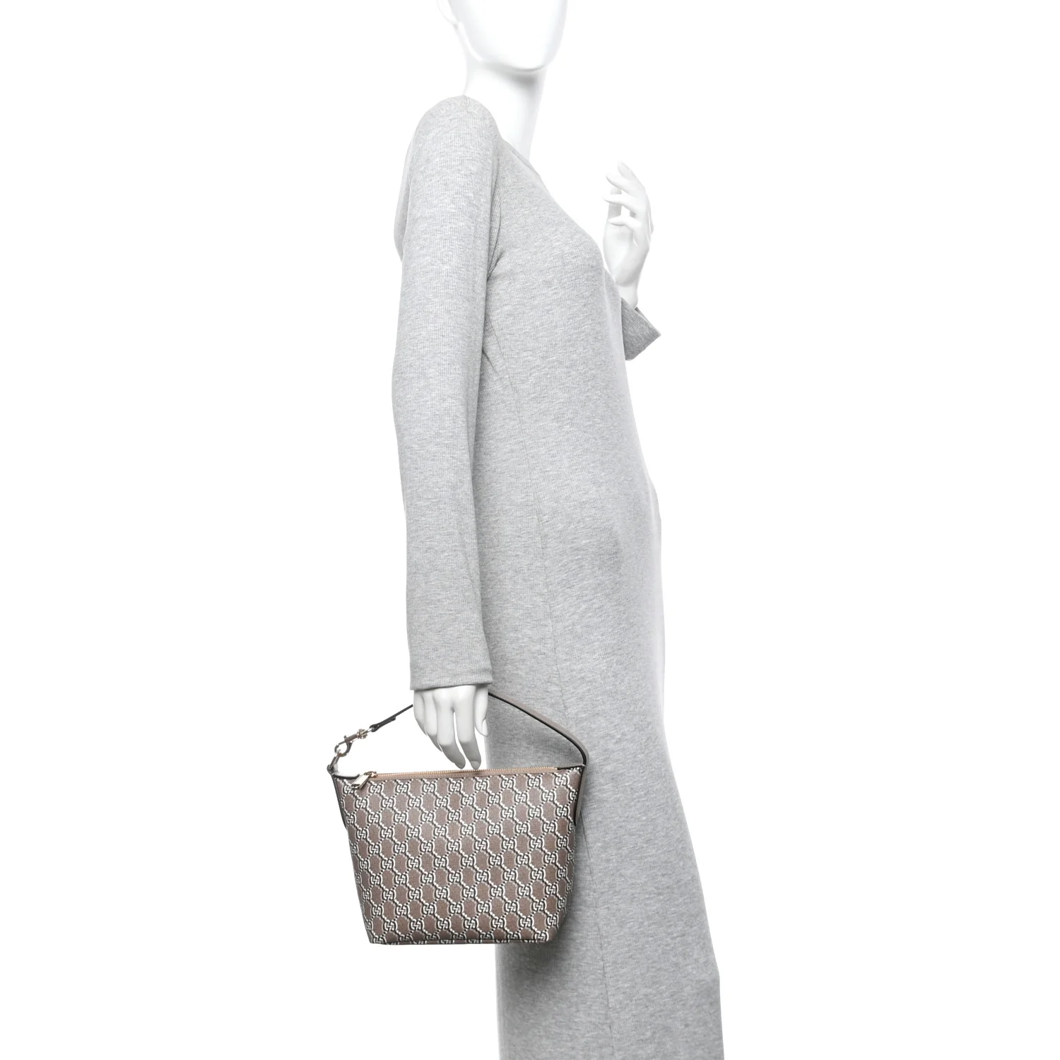 GG Shadow Monogram Super Mini Ophidia Shoulder Bag Taupe