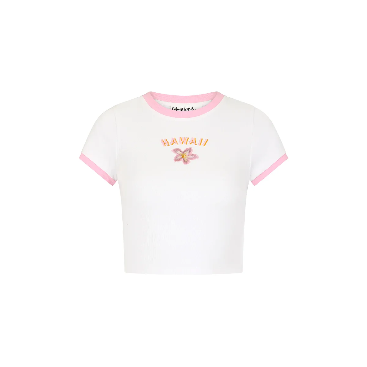 Embroidered Cropped Baby Tee - Syrupy Signs