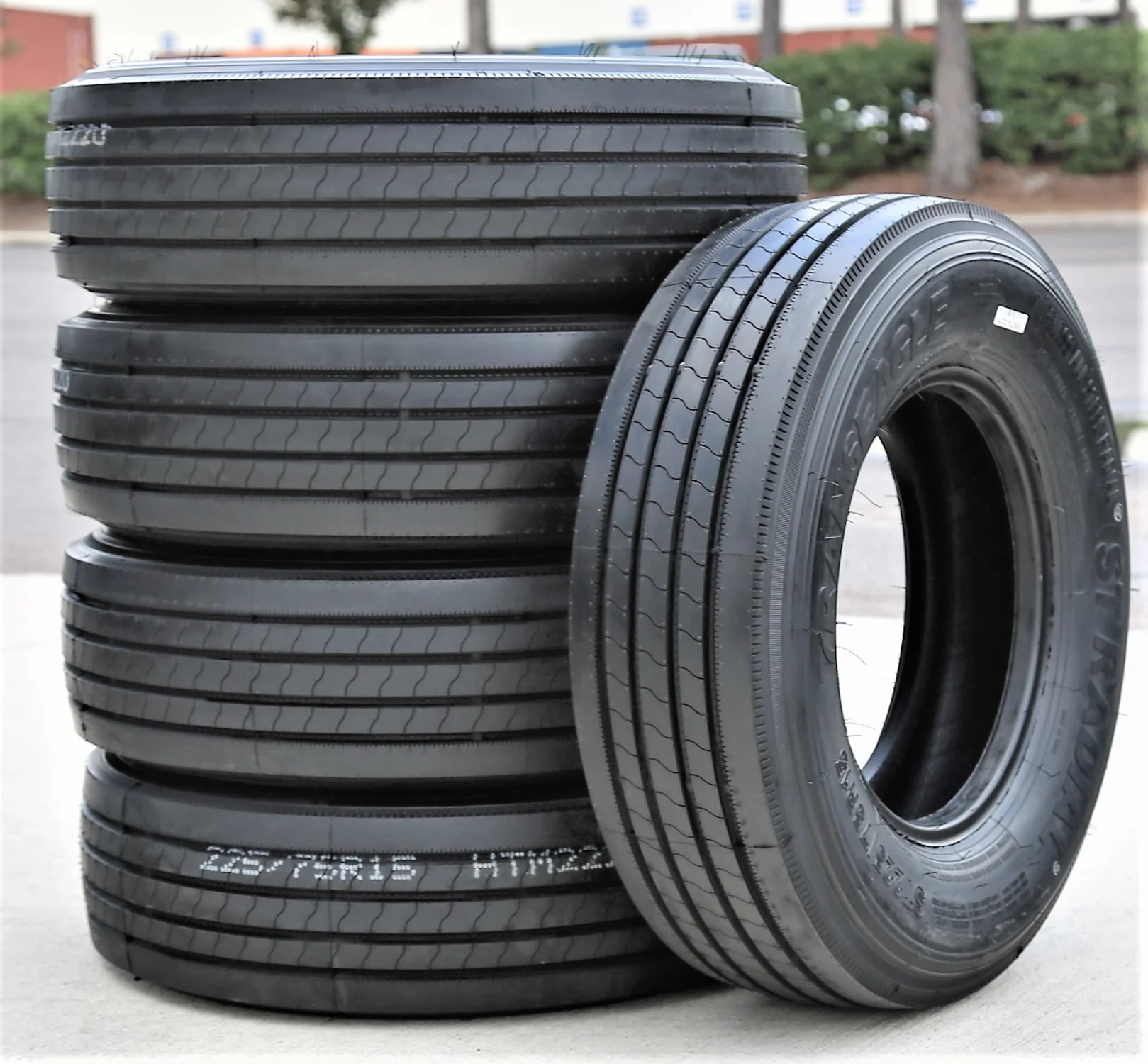 Set of 4 Transeagle ST Radial All Steel ST225/75R15 225/75R15 121/117M F 12 Ply Trailer Tires