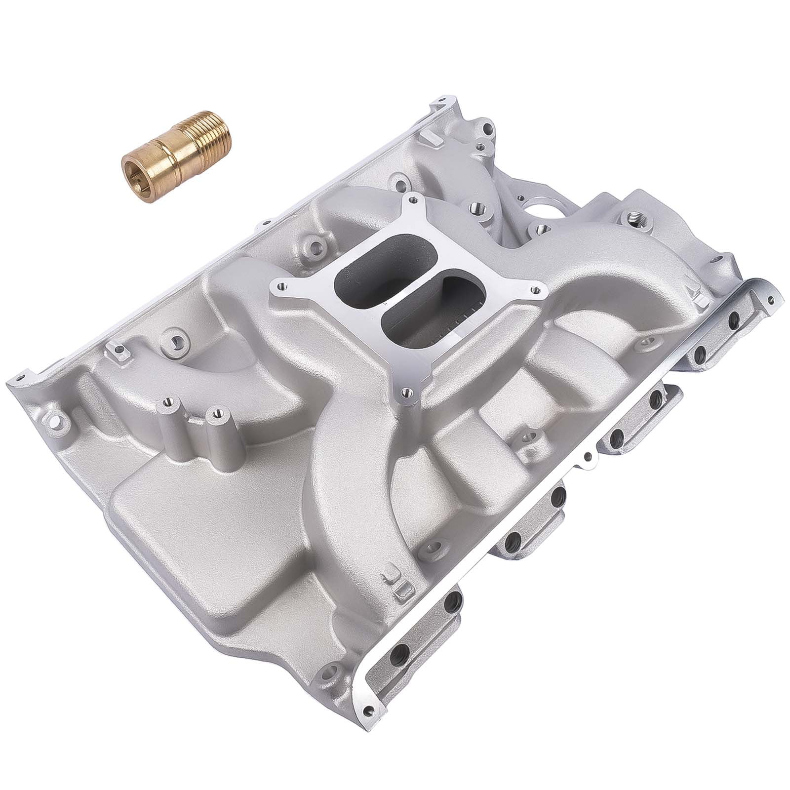 Aluminum Dual Plane Intake Manifold Satin 7105 for Ford FE 390, 406, 410, 427 428ci - Image 7