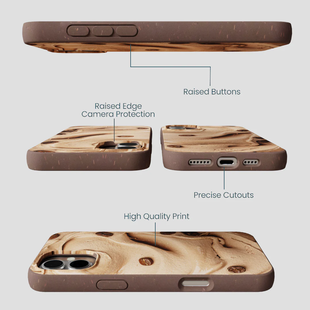 Chocolate Brown Espresso Swirl iPhone 16 Plus Case