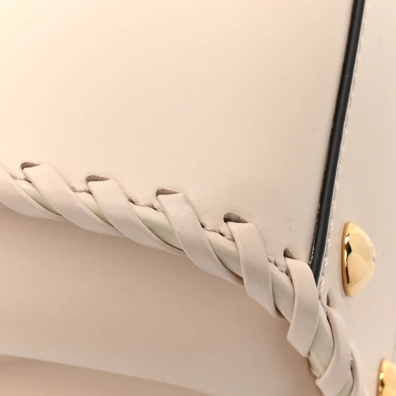 Nappa Interlace Mini Peekaboo Iconic Satchel Camelia