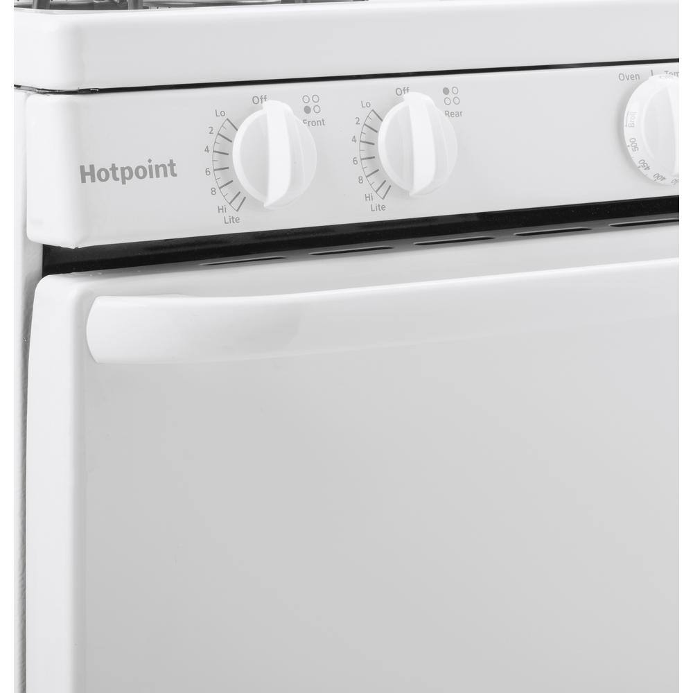 Cuisinière électrique autoportante blanche à 4 brûleurs de 51 cm (20 po)