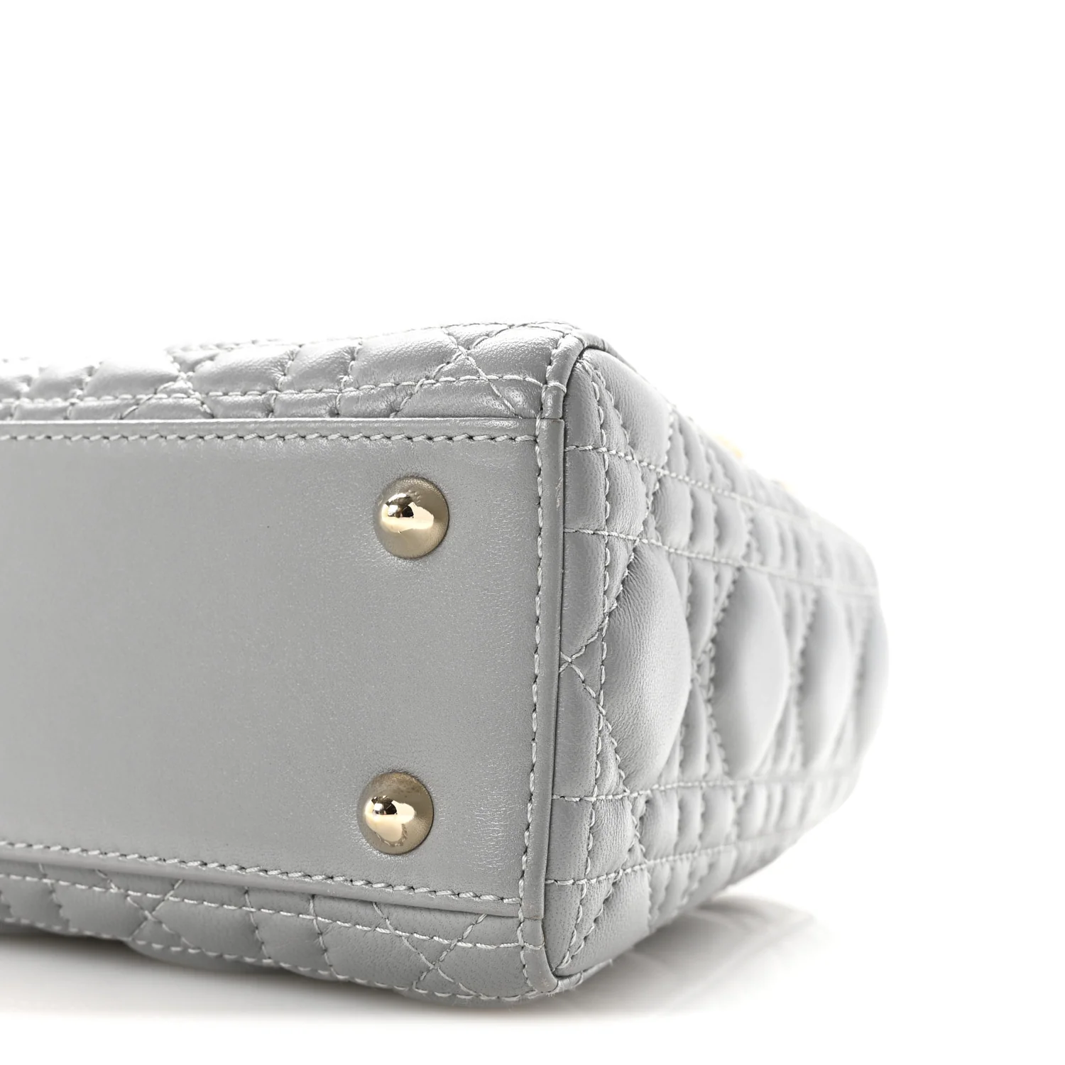 Lambskin Cannage Small My Lucky Badges My Lady Dior Grey